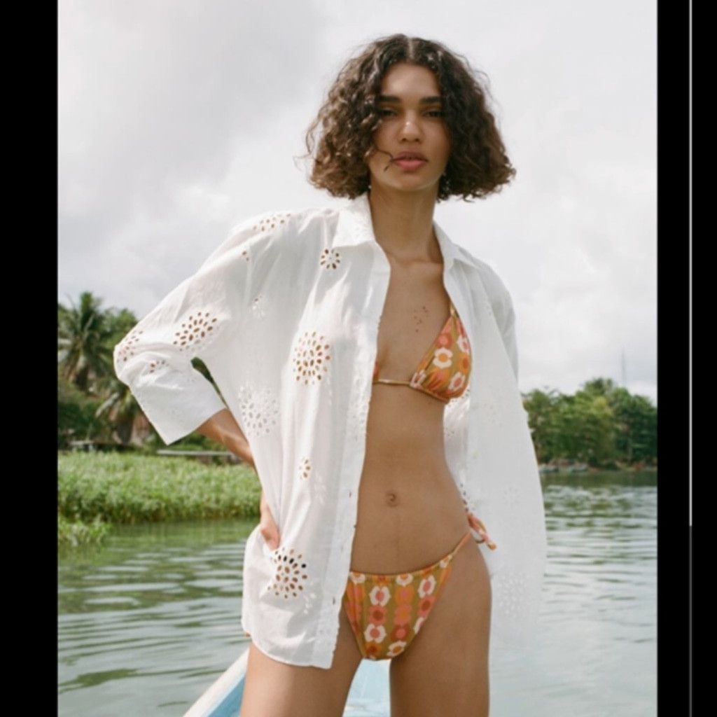 Zara PRINTED BIKINI BOTTOM Size ONE SIZE - 2 Thumbnail