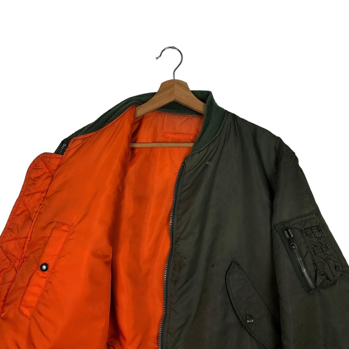 Alpha Industries 🔥VINTAGE MA-1 BOMBER JACKET REVERSIBLE APLHA INDUSTRIES USA Size US M / EU 48-50 / 2 - 12 Thumbnail