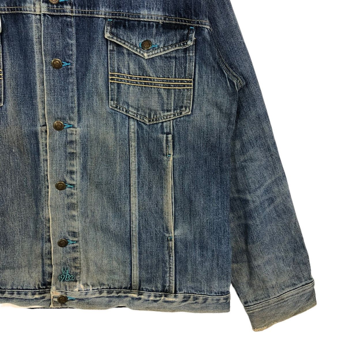 Japanese Brand 🔥90’s Vintage Denim Biker Jacket Iron Horse Big Logo Size US XL / EU 56 / 4 - 7 Thumbnail