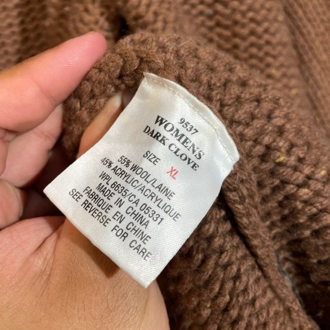 Vintage Woolrich Women's XL Cardigan Full Zip Knit Wool Blend Brown Dark Clove Sweater Size XL / US 12-14 / IT 48-50 - 5 Thumbnail