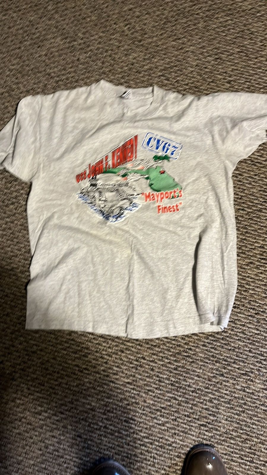 Other Vintage Uss John F Kennedy Aircraft Carrier War Shirt Size US XL / EU 56 / 4 - 1 Thumbnail