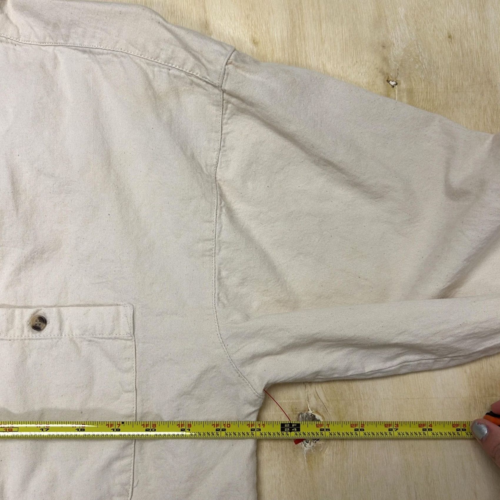 Vintage VINTAGE True Identity Shirt Mens XL Beige Solid Long Sleeve Button Up Casual Size US XL / EU 56 / 4 - 3 Thumbnail