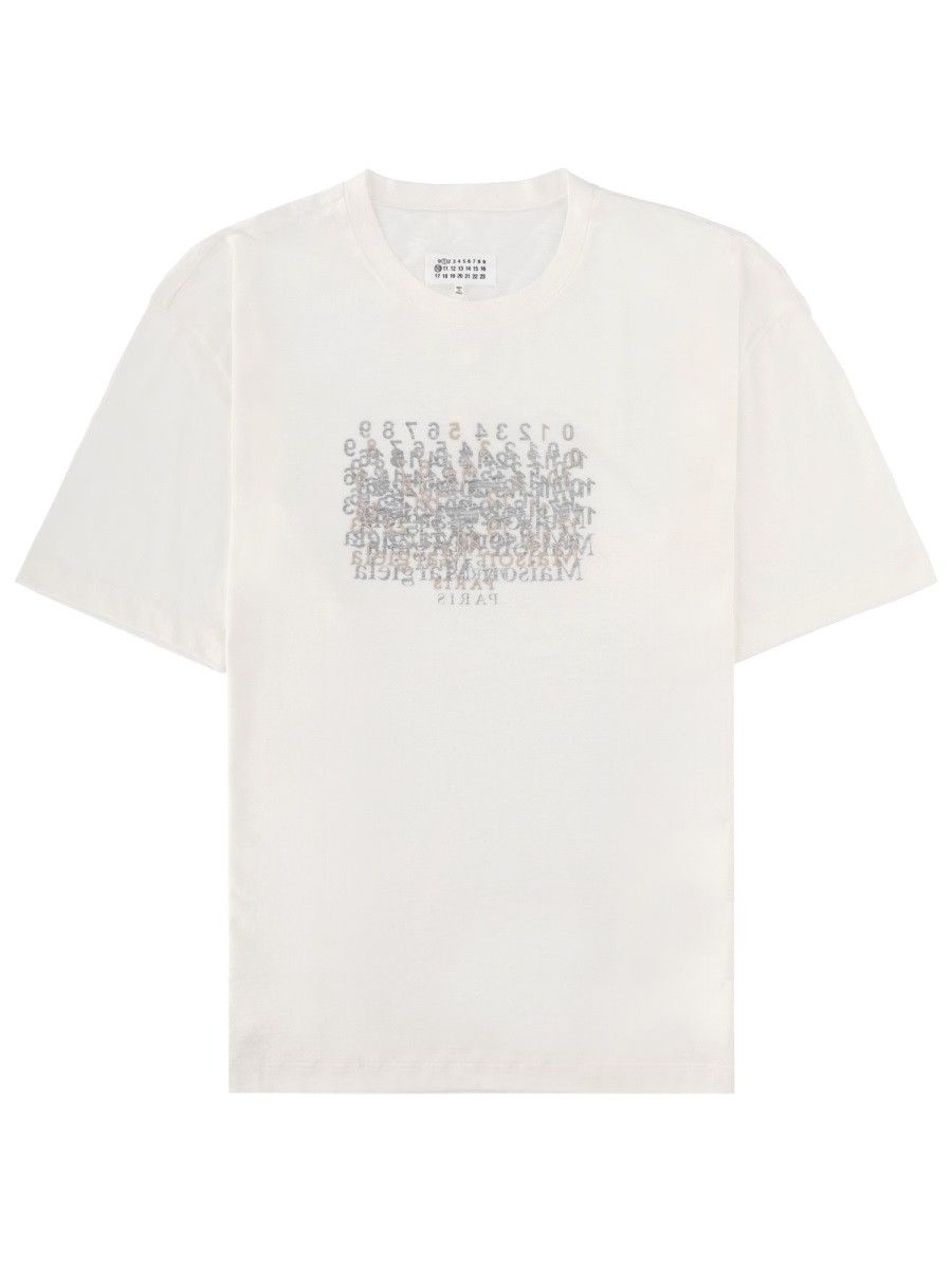 Maison Margiela MAISON MARGIELA T-SHIRT CON STAMPA - WHITE Size US S / EU 44-46 / 1 - 1 Thumbnail