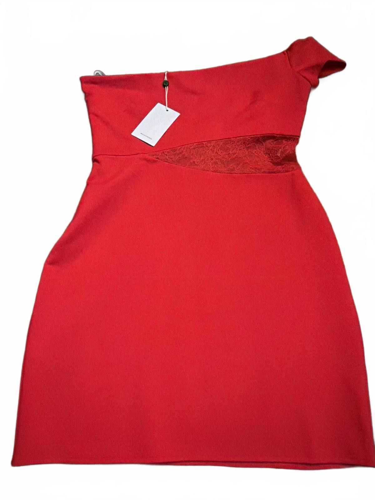 Other Lovers + Friends Red One Shoulder Mini Dress NWT Size M / US 6-8 / IT 42-44 - 2 Thumbnail
