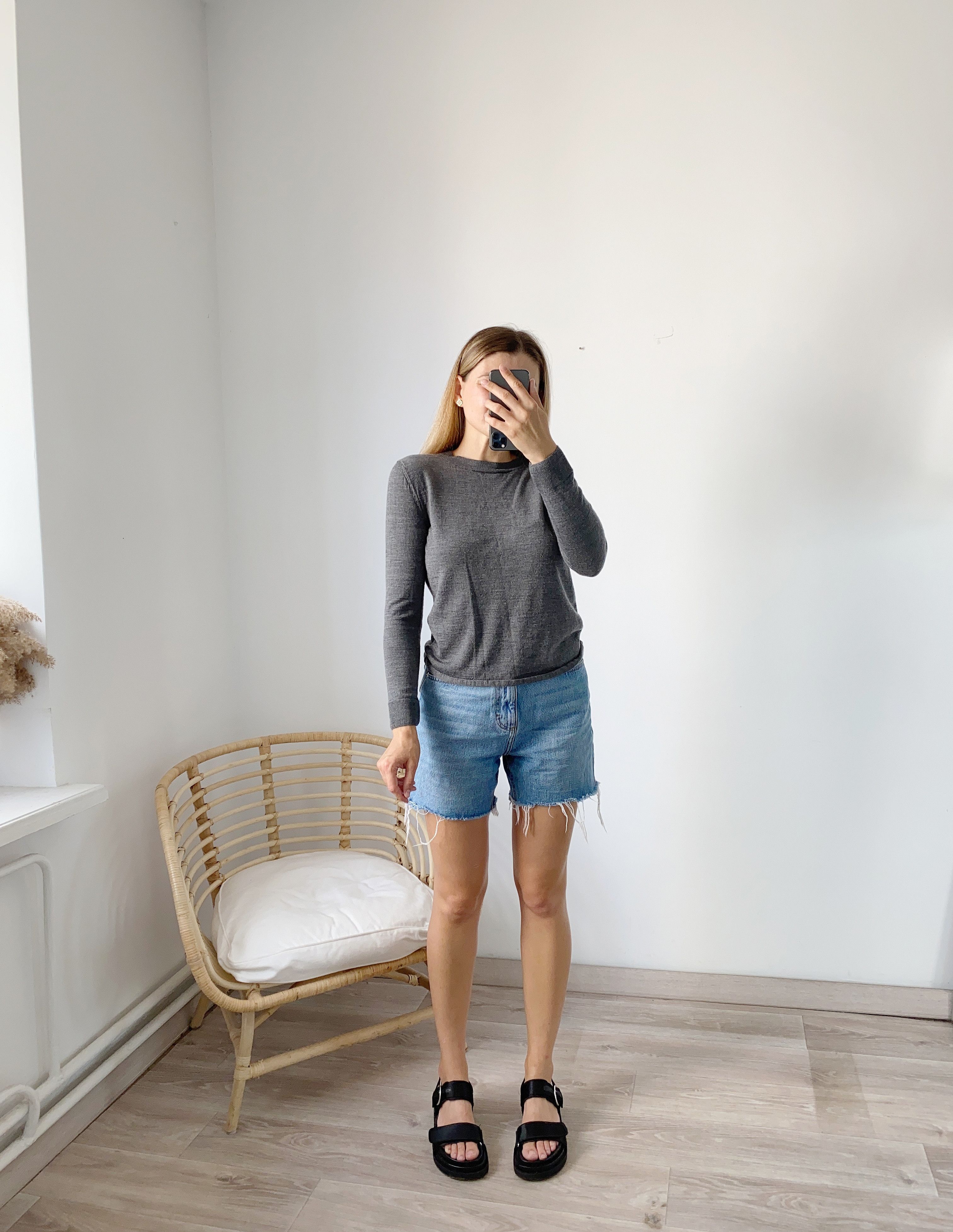 Designer Stefanel Sweater Jumper Grey Soft Wool for Ladies / Women's Size S / US 4 / IT 40 - 9 Thumbnail