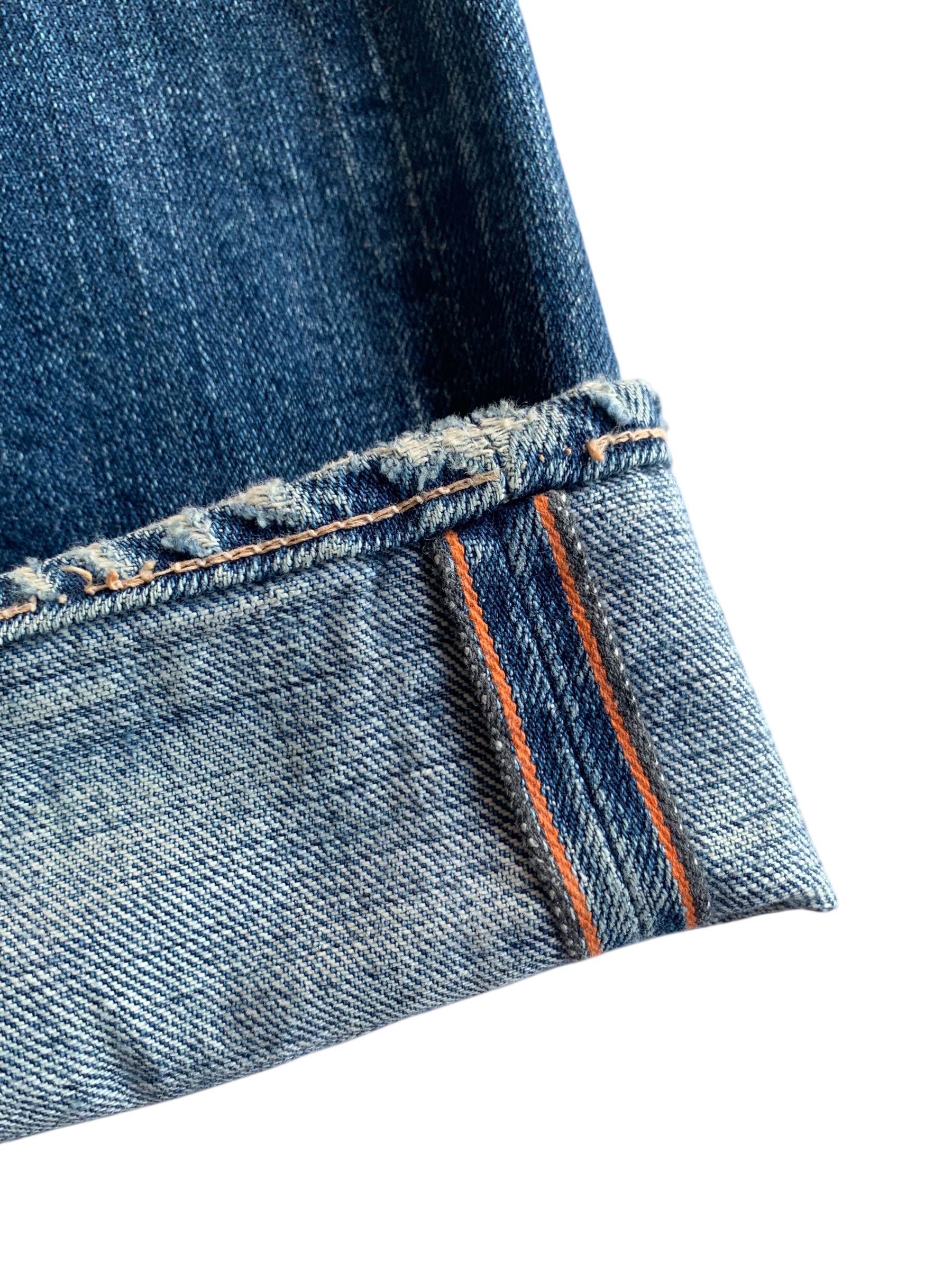 OMNIGOD VINTAGE OMNIGOD SELVEDGE RUSTY JAPANESE DISTRESSED DENIM Size US 29 - 18 Thumbnail