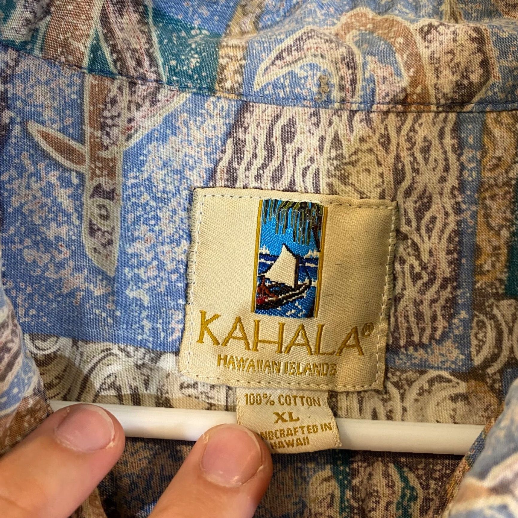 Vintage VINTAGE Kahala Hawaiian Shirt Mens XL Short Sleeve Blue Floral Fish 1/2 Button Down Casual Summer Holiday Size US XL / EU 56 / 4 - 2 Thumbnail