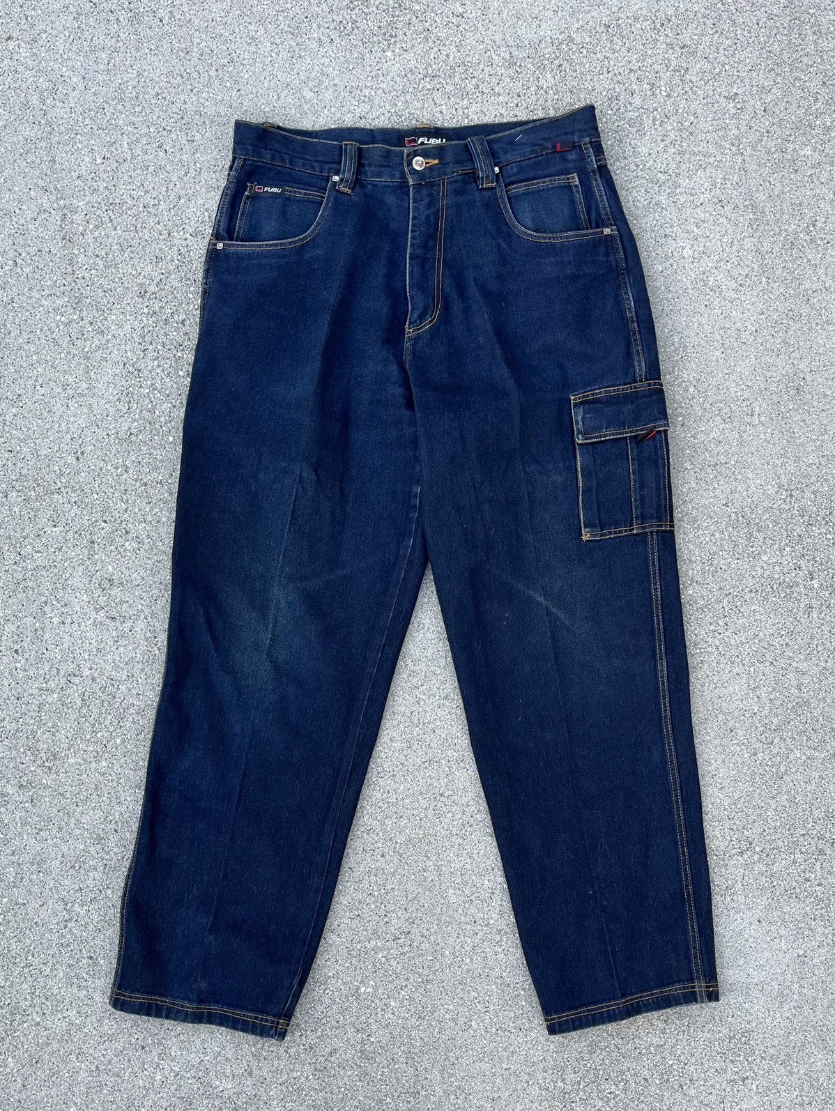 Fubu × Japanese Brand Vintage Fubu Jeans Collection Carpenter Cargo Pants Baggy Size US 37 - 1 Thumbnail