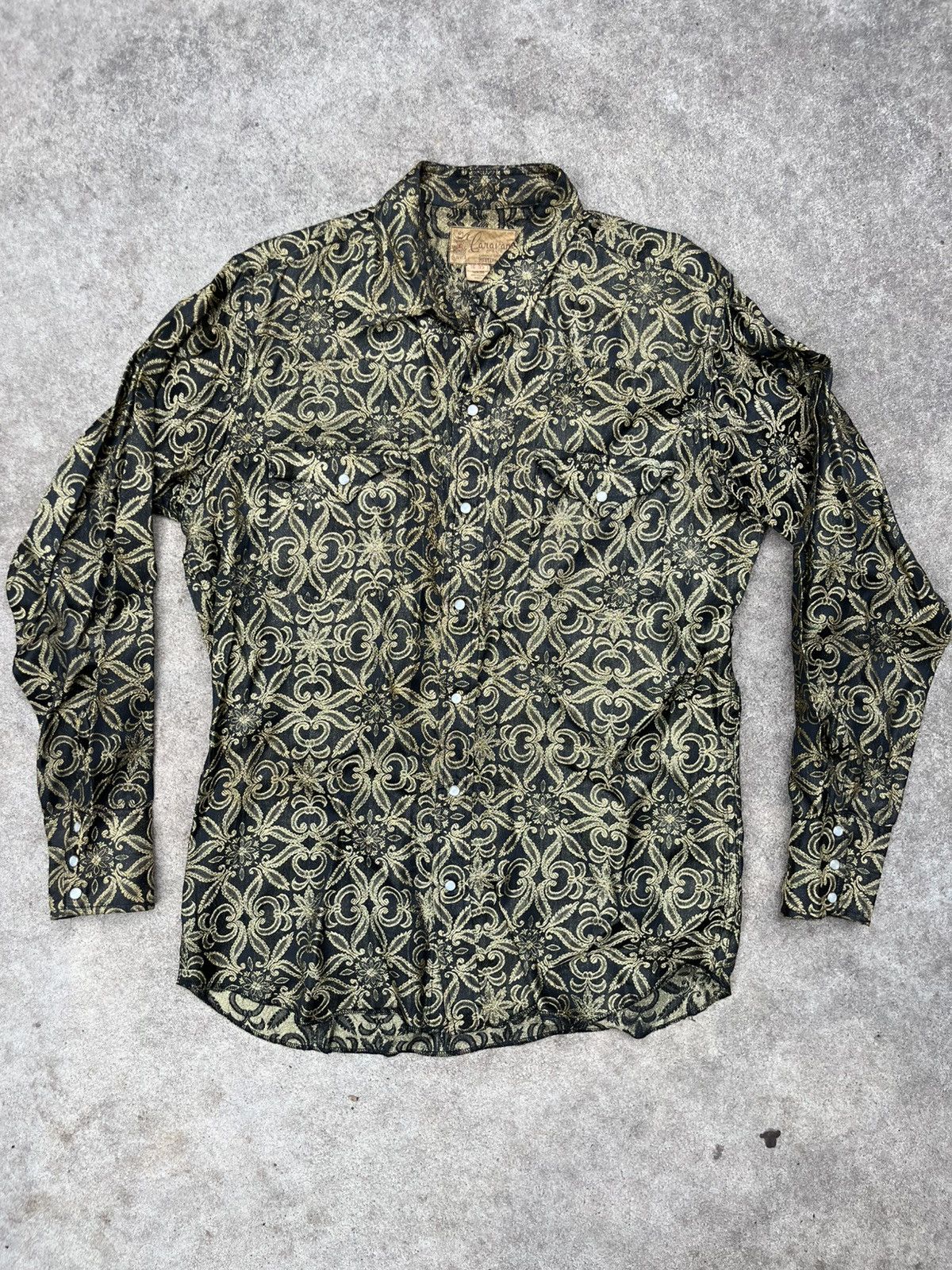Vintage Vintage Western Golden Paisley Button Up Size US M / EU 48-50 / 2 - 1 Thumbnail