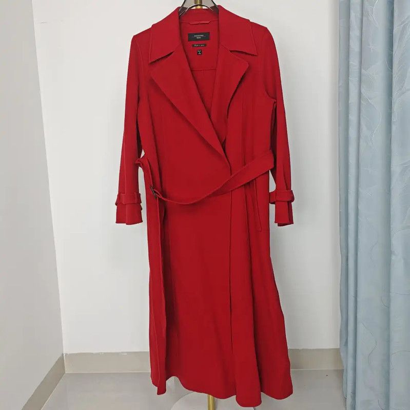 Max Mara MaxMara Red Wool Women's Coat 0089 Size XL / US 12-14 / IT 48-50 - 1 Thumbnail