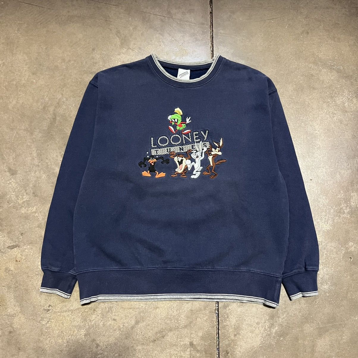 Warner Bros Vintage Looney Tunes Warner Bro Crewneck Sweatshirt Faded Size US L / EU 52-54 / 3 - 1 Thumbnail