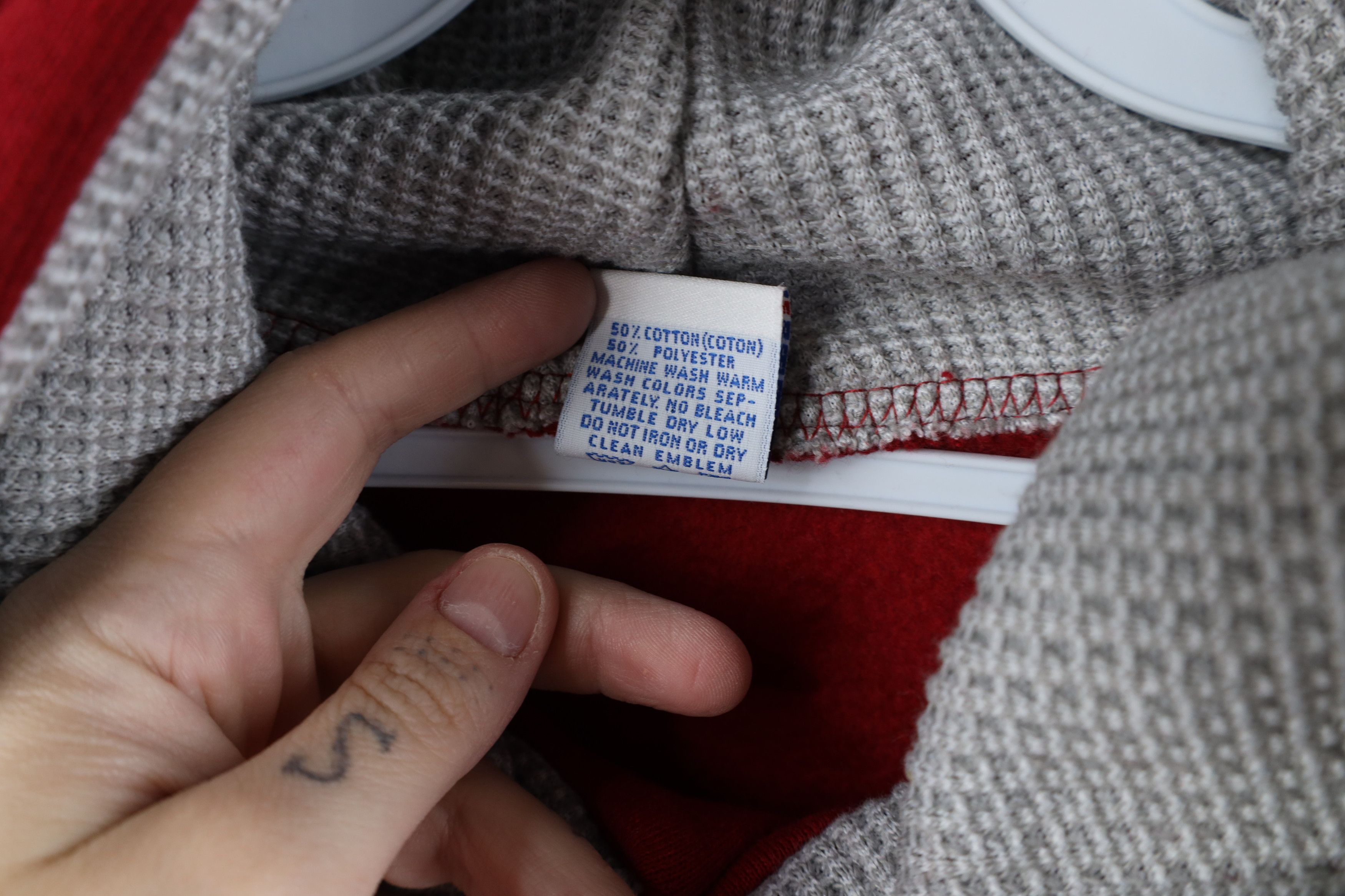 Russell Athletic × Vintage Vintage 90s Russell Athletic Henley Hoodie Sweatshirt USA Size US XL / EU 56 / 4 - 11 Thumbnail