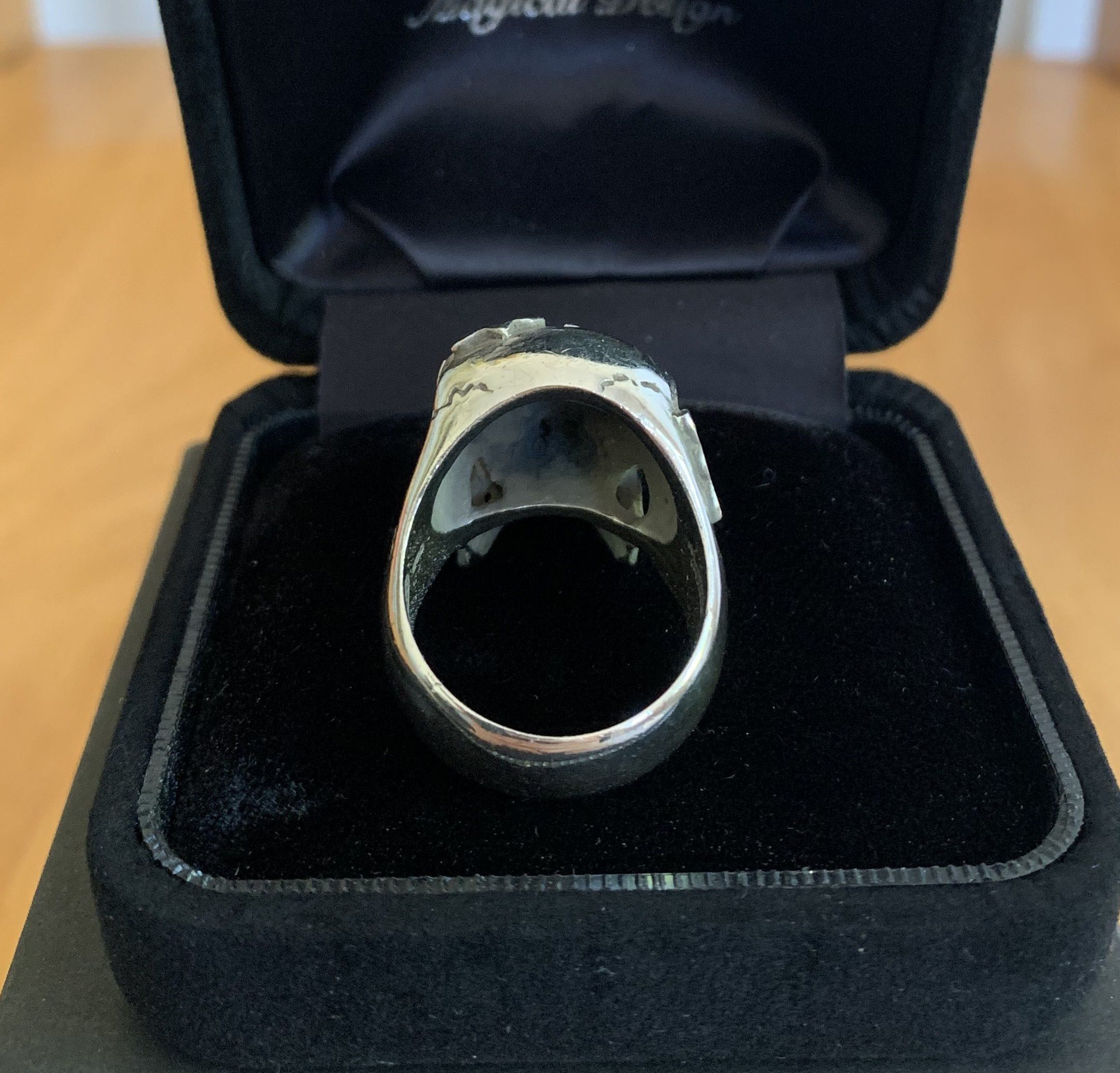Number (N)ine SS05 "Nightcrawler" Bejeweled Silver Skull Ring w/ box Size ONE SIZE - 5 Thumbnail