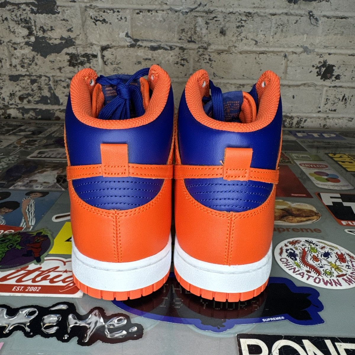Nike Nike Dunk High Retro Knicks Size 10 Orange Deep Royal DS Size US 10 / EU 43 - 2 Thumbnail