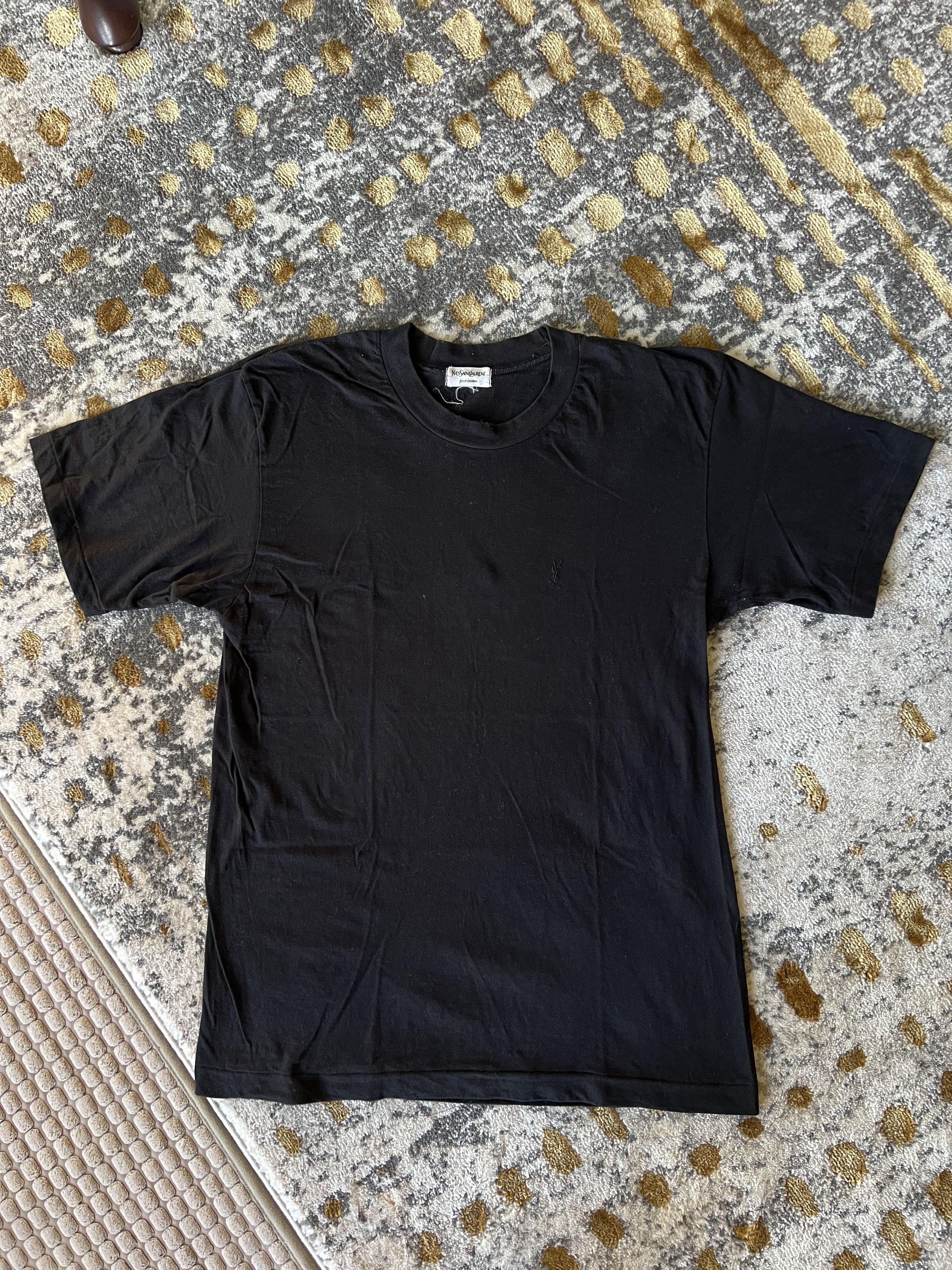 Yves Saint Laurent YSL Flocking Birds T-Shirt Black | Grailed