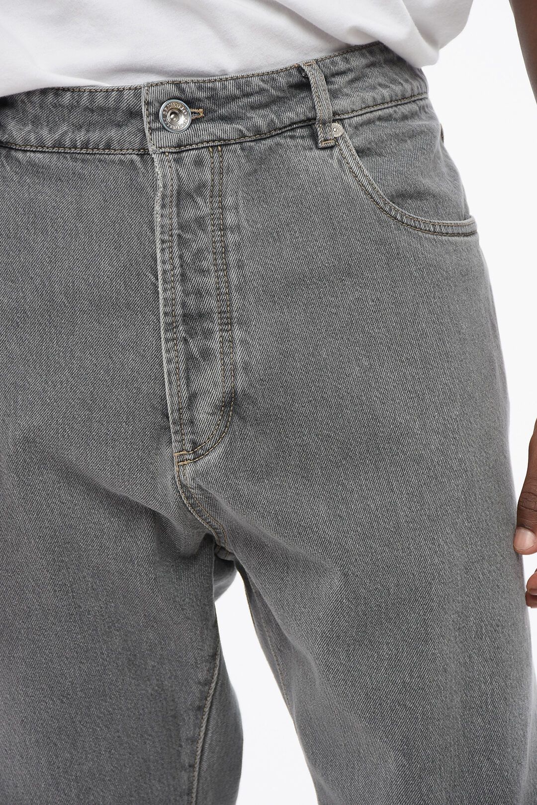 Brunello Cucinelli og1mm0725 Cotton Slim Fit Denim in Grey Size US 40 / EU 56 - 2 Thumbnail