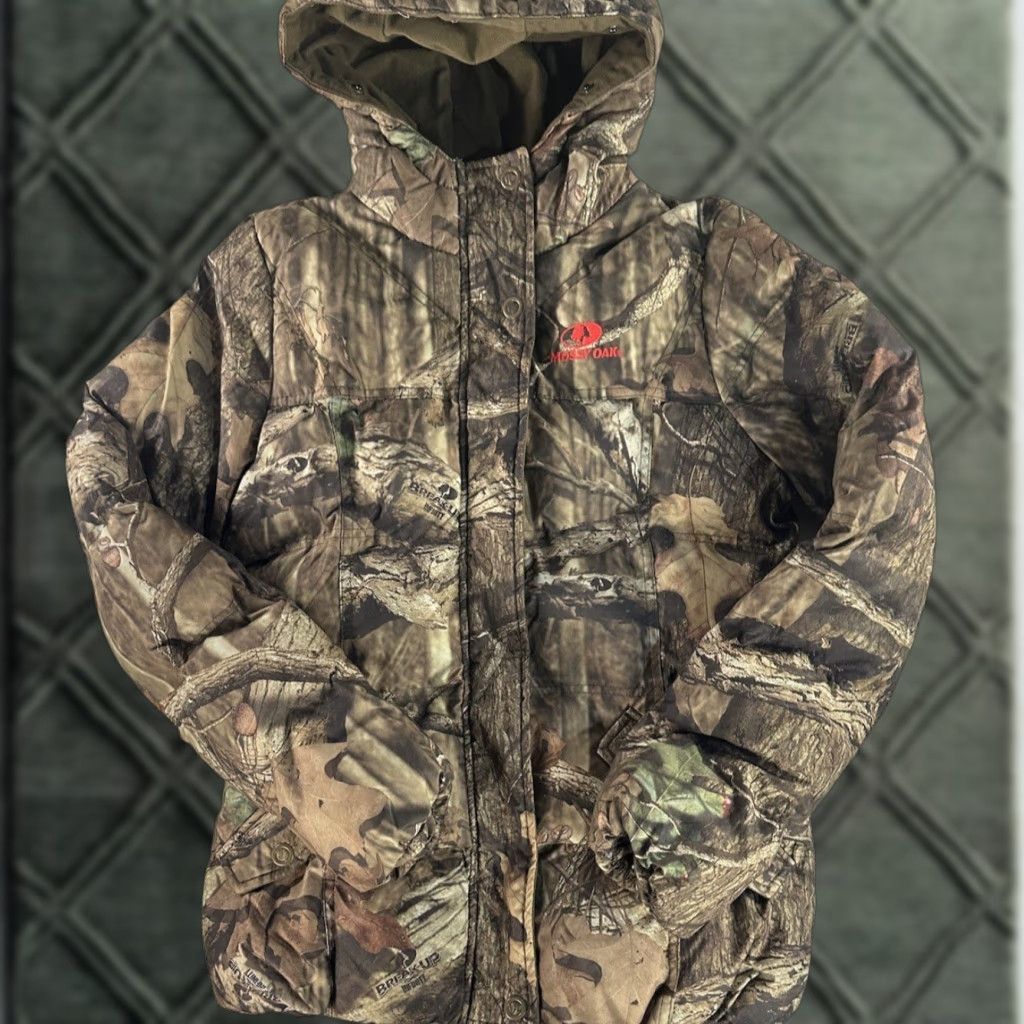 Vintage Mossy Oak Jacket Womens Medium Camouflage Full Zip Puffer Insulated Pockets Coat Size M / US 6-8 / IT 42-44 - 1 Thumbnail