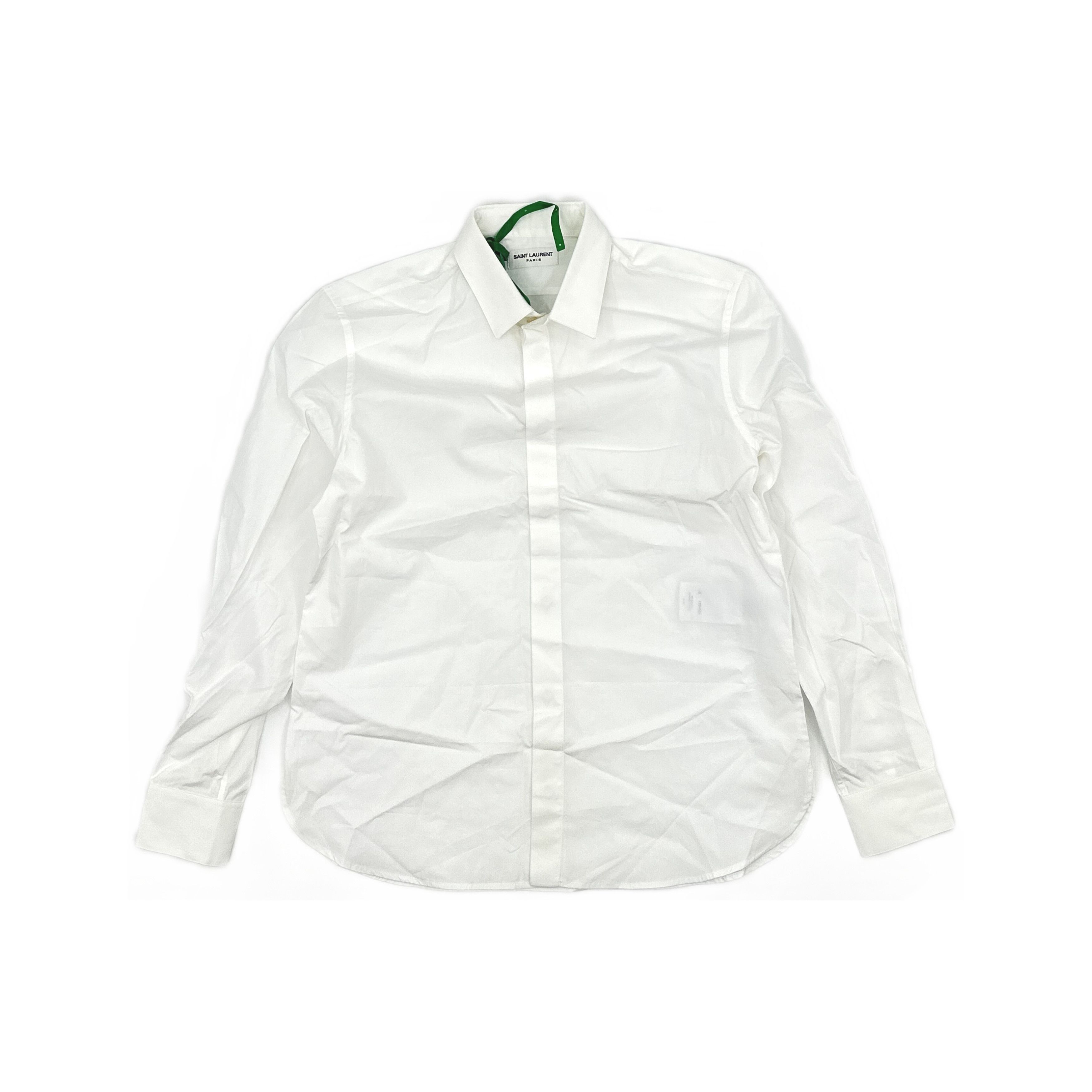 Saint Laurent Paris Saint Laurent White Button Up Shirt Size M Size US M / EU 48-50 / 2 - 1 Thumbnail