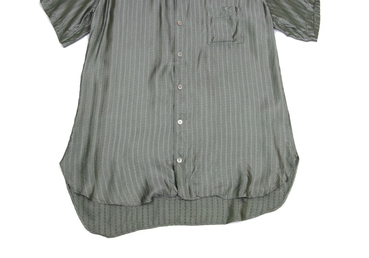 Yohji Yamamoto Yohji Yamamoto Striped Jacquard Rayon Shirt Size US L / EU 52-54 / 3 - 9 Thumbnail