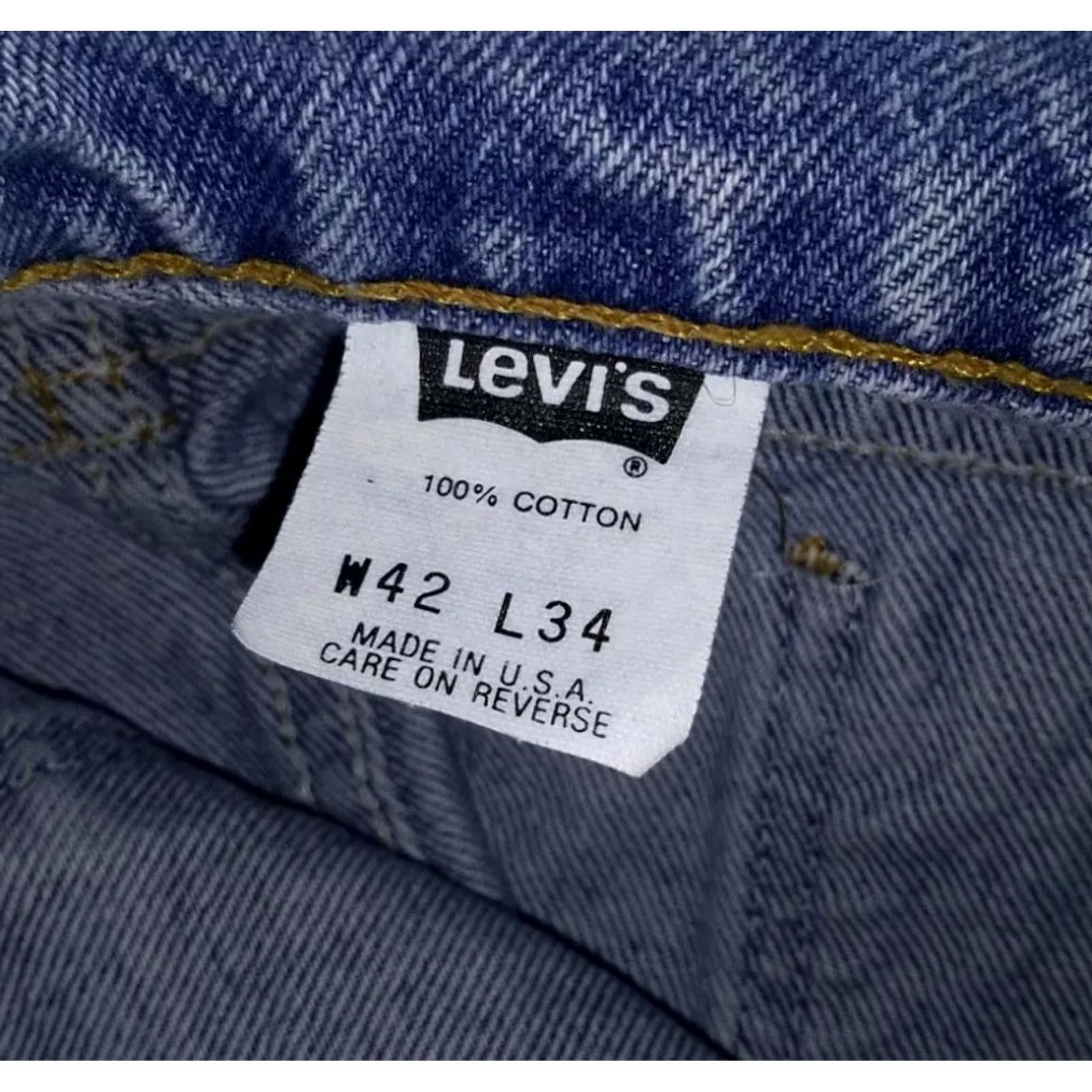 Vintage VINTAGE Levis 517 orange tab jeans Mens light wash 40x32 made in the USA 1980s Size US 40 / EU 56 - 5 Thumbnail