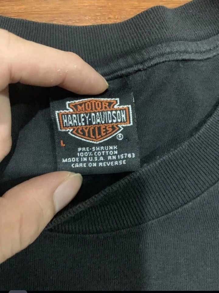 Harley Davidson × Vintage Vintage Harley Davidson Tee T-shirt Tee hook-ups Size US L / EU 52-54 / 3 - 3 Thumbnail