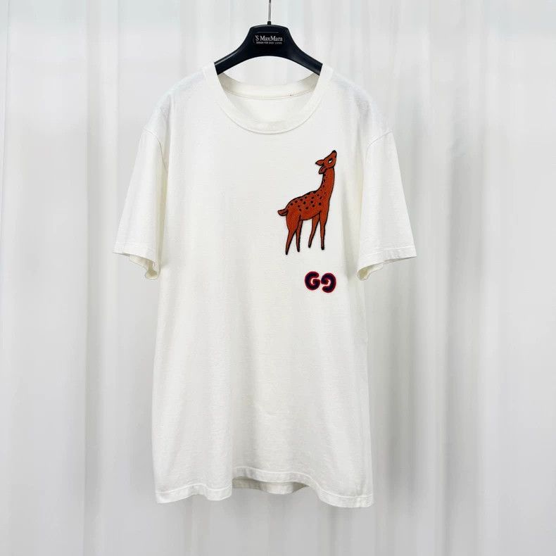 Gucci Gucci Embroidered Giraffe Short Sleeve Tee-yf Size US XS / EU 42 / 0 - 1 Thumbnail