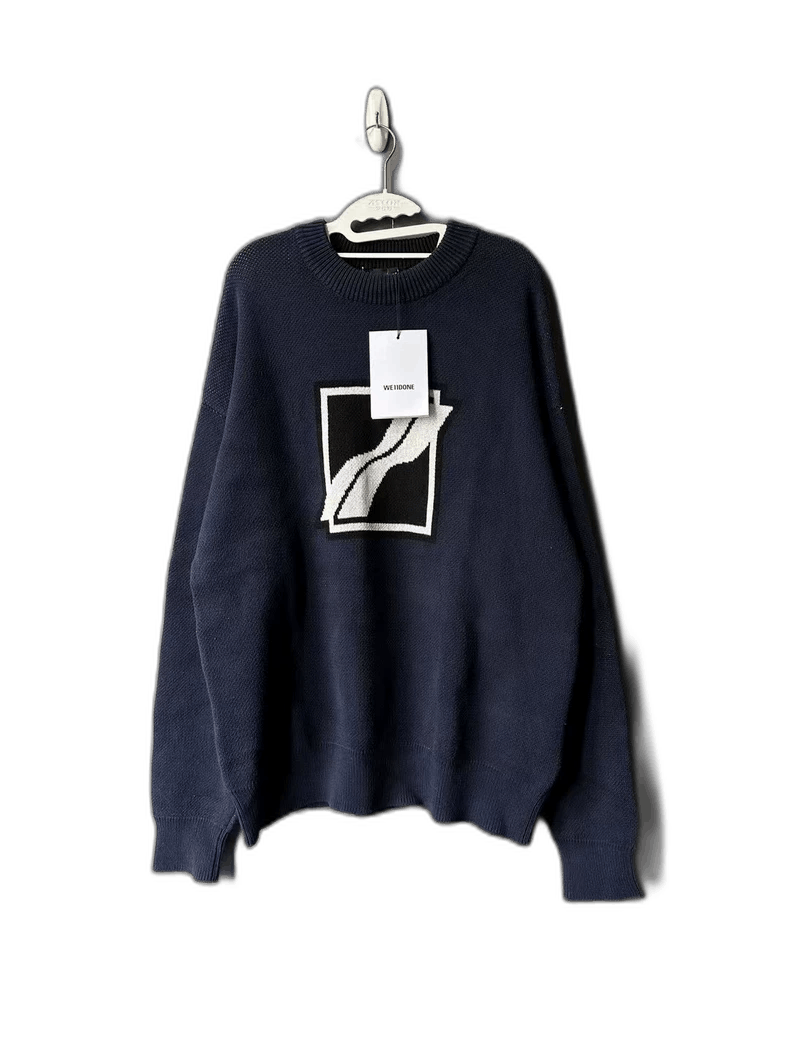 WE11DONE we11done Dark Blue Sweater in Size Small-yf Size US S / EU 44-46 / 1 - 1 Thumbnail