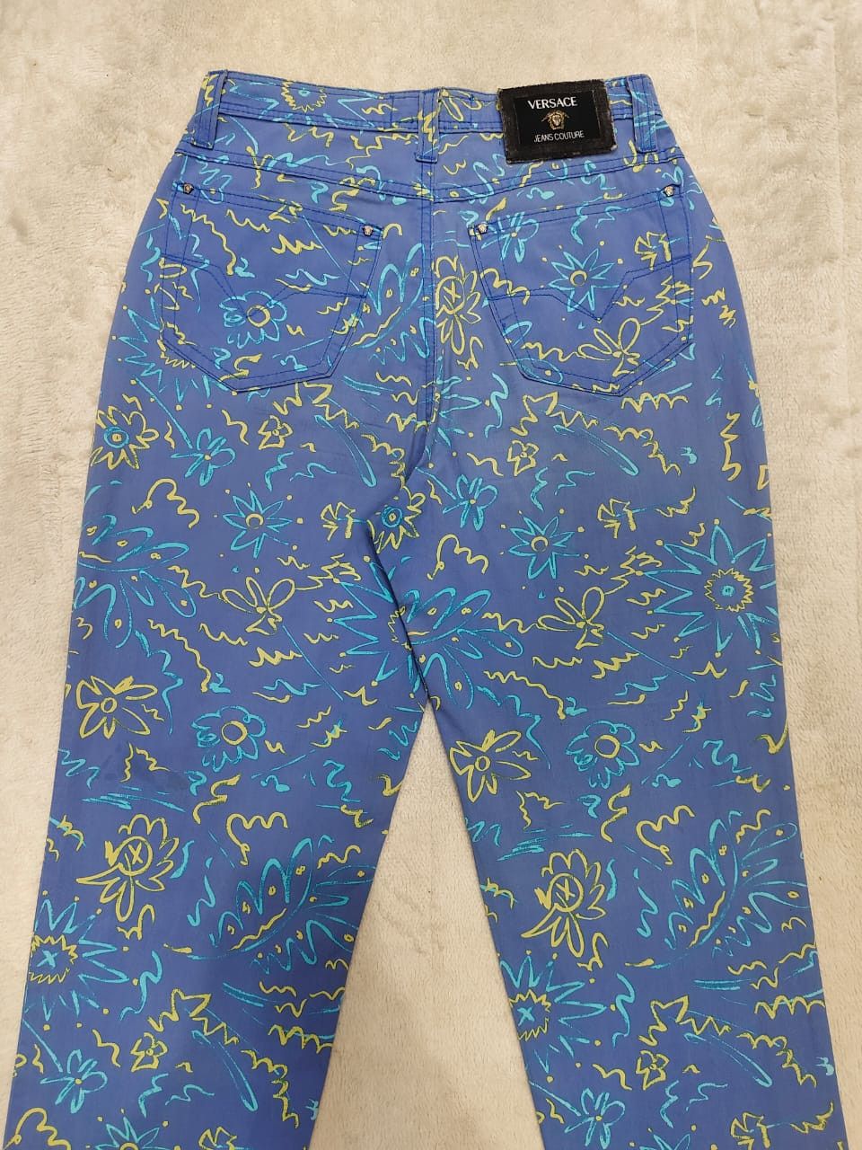 Versace × Versace Jeans Couture 🇮🇹Vtg Versace🇮🇹 Florals Art Pattern High Waist Pants Size 28" / US 6 / IT 42 - 7 Thumbnail