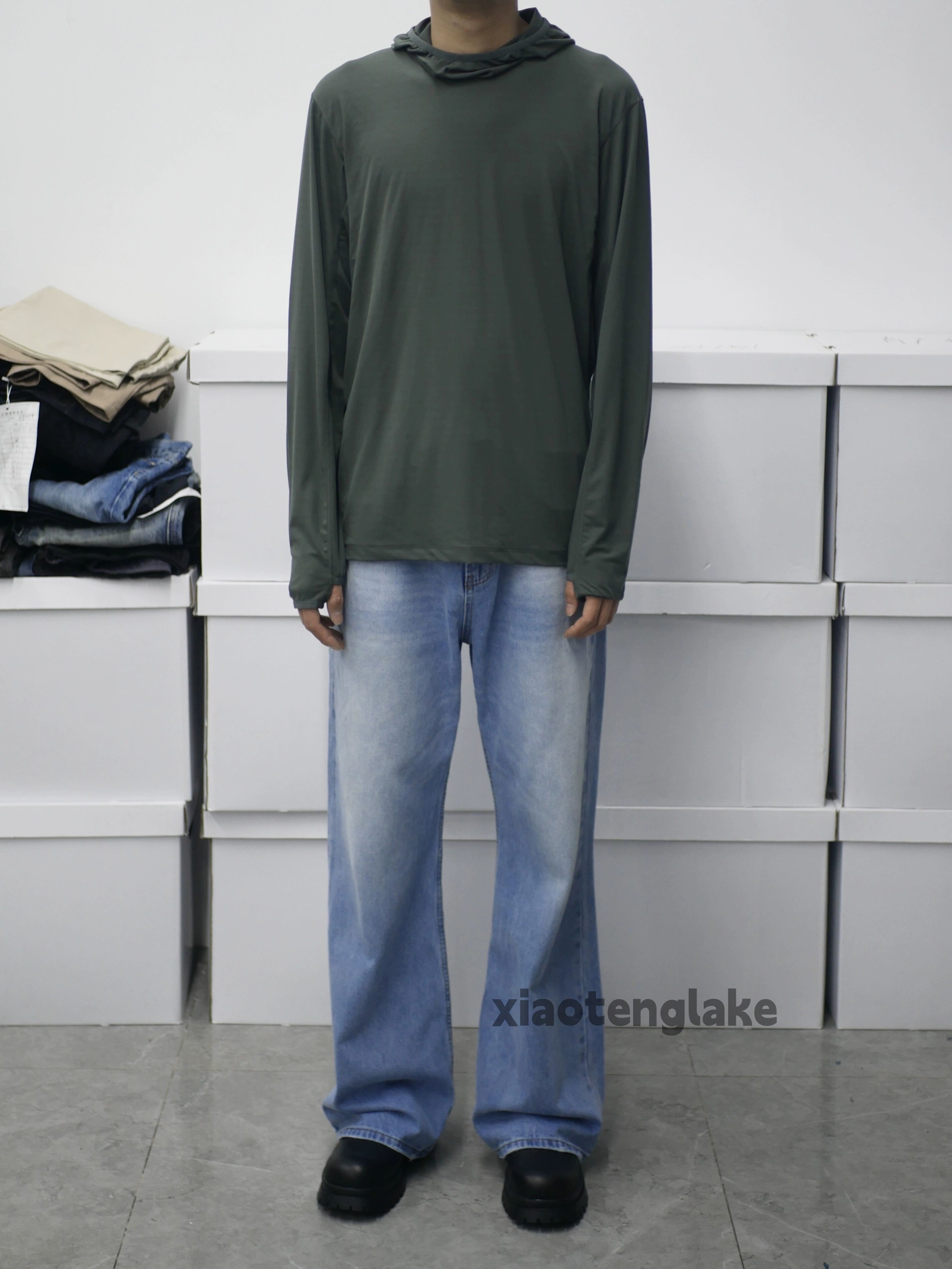 Jean × Vintage washed faded cleanfit yuppie loose baggy flared jeans Size US 34 / EU 50 - 4 Thumbnail