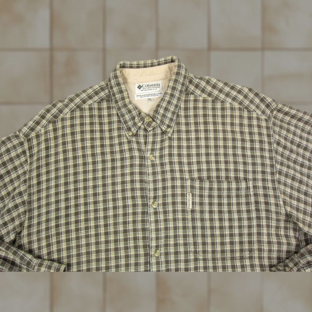 Vintage Columbia Shirt Adult 2XL Green Check Flannel Fishing Casual Mens Outdoor Button-Up Long Sleeve Collared 2XL Green Pattern Check Vintage Size US XXL / EU 58 / 5 - 1 Thumbnail