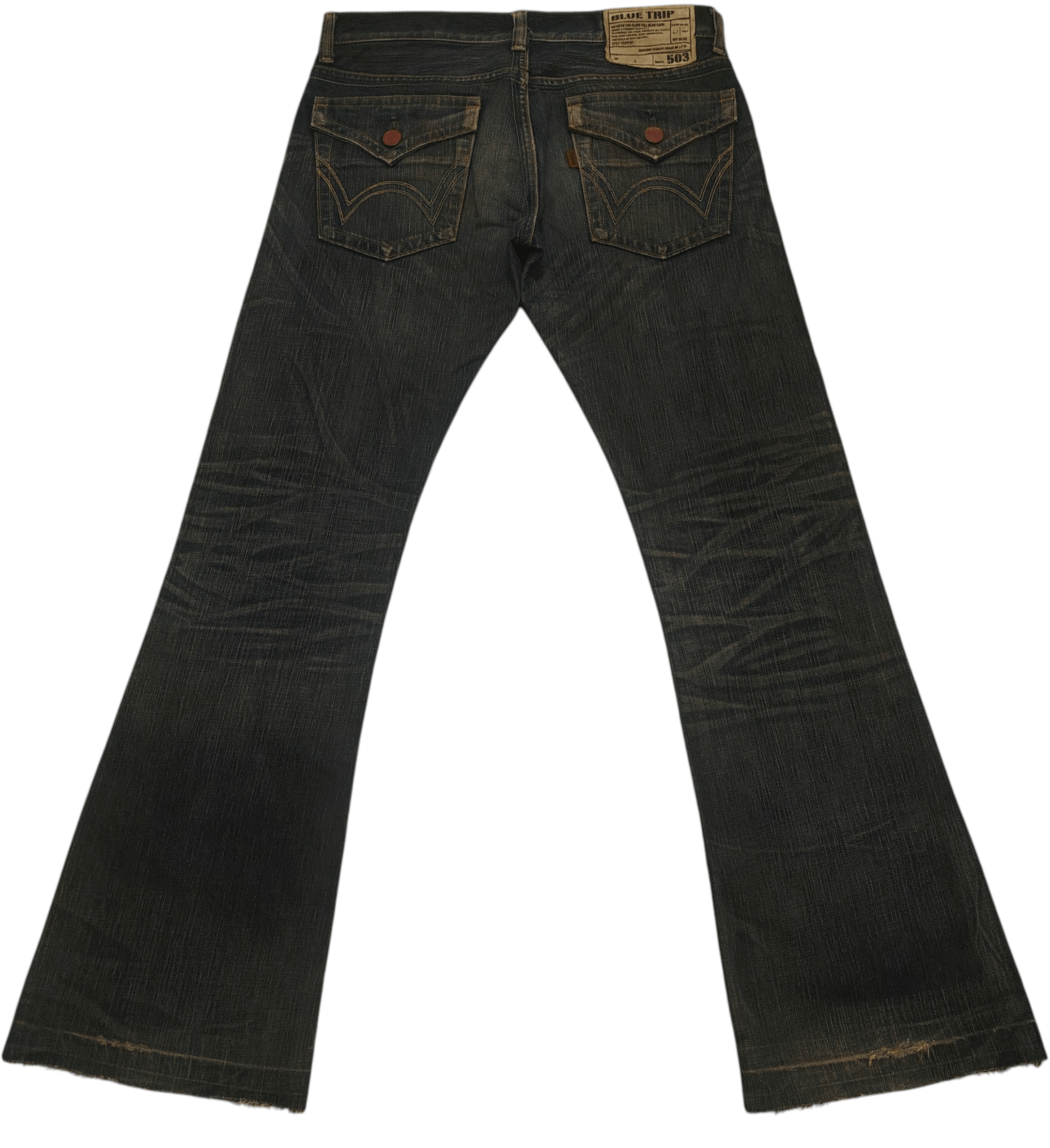 Edwin Japanese Edwin 503 FLARE Jeans Distressed Jeans Size US 32 / EU 48 - 2 Thumbnail