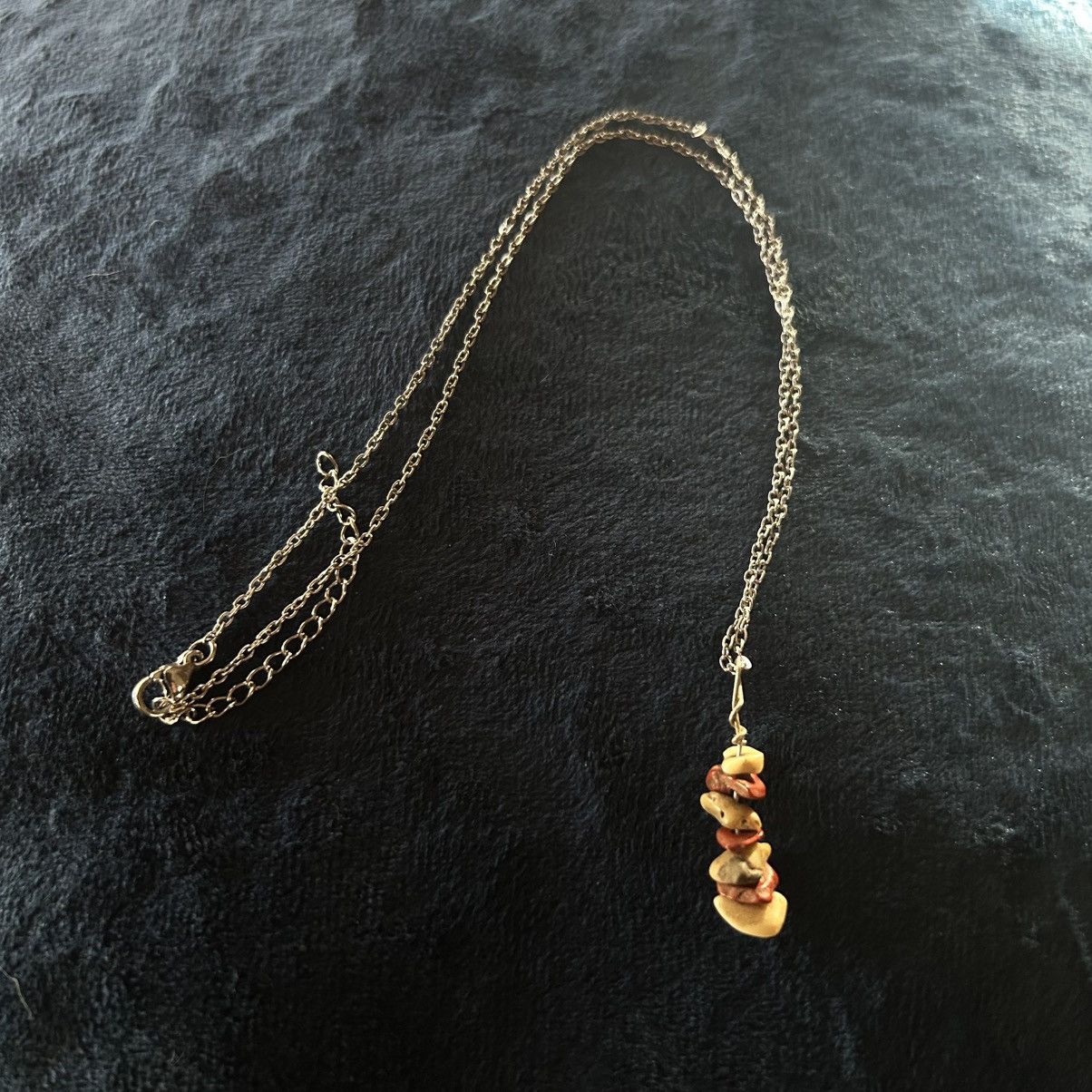 Handmade Handcrafted genuine stone pendant on chain necklace Size ONE SIZE - 6 Thumbnail