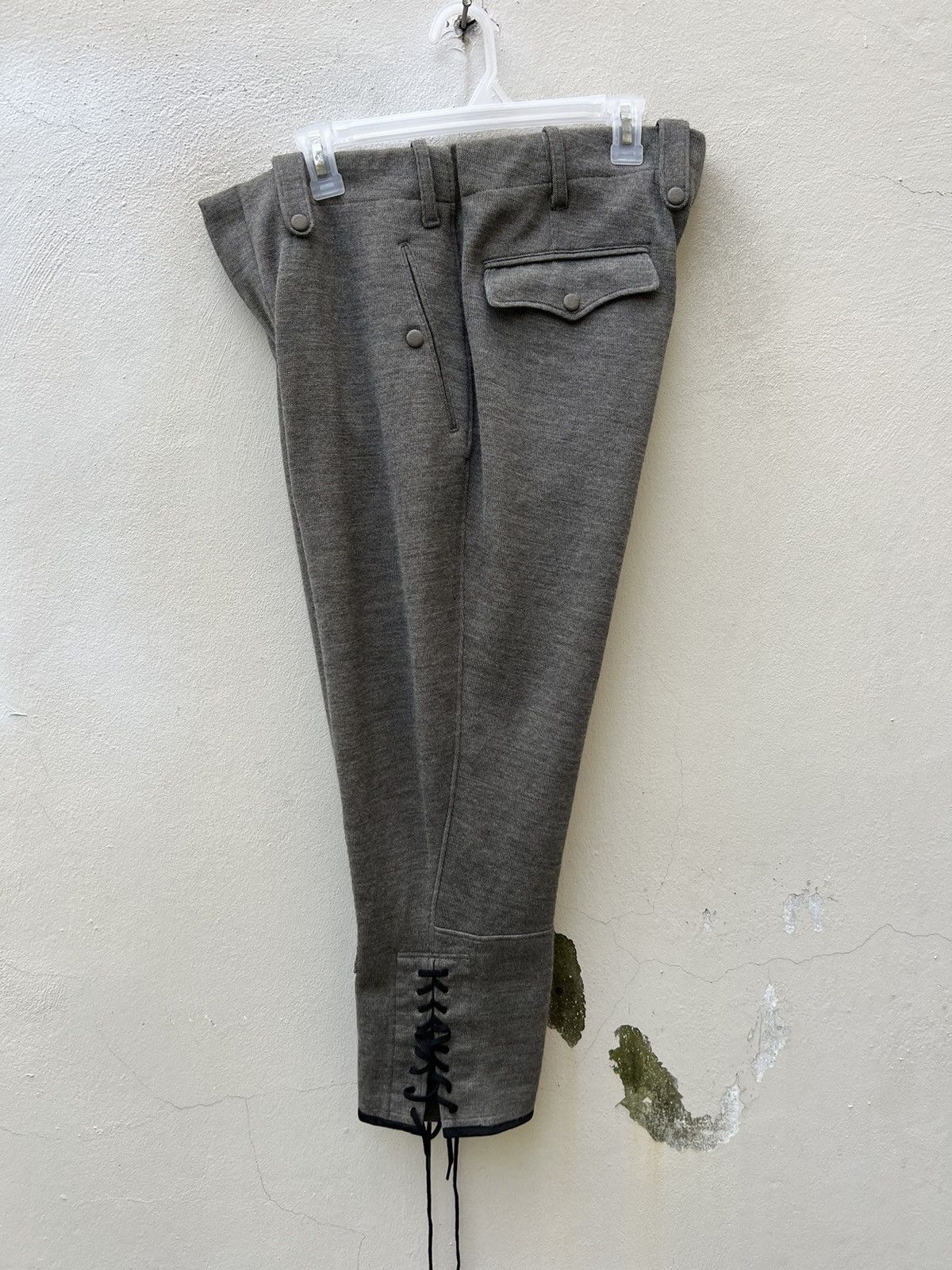 Japanese Brand SAMPLE Kiminori Morishita Cropped Wool Jodhpur Trouser Pant Size US 31 - 21 Thumbnail