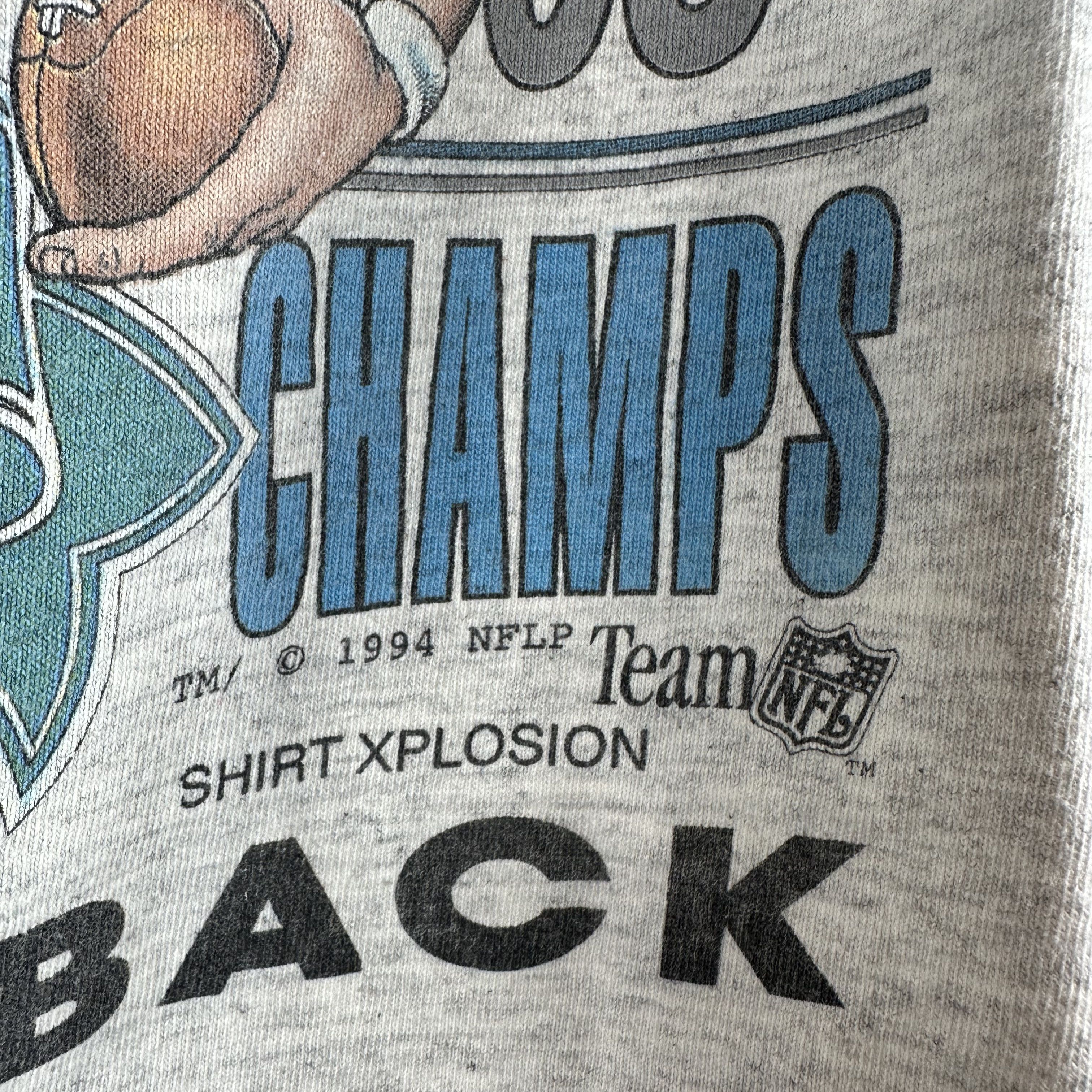 Vintage ​1993 Dallas Cowboys NFC Conference Champs Caricature Tee Size US XL / EU 56 / 4 - 3 Thumbnail