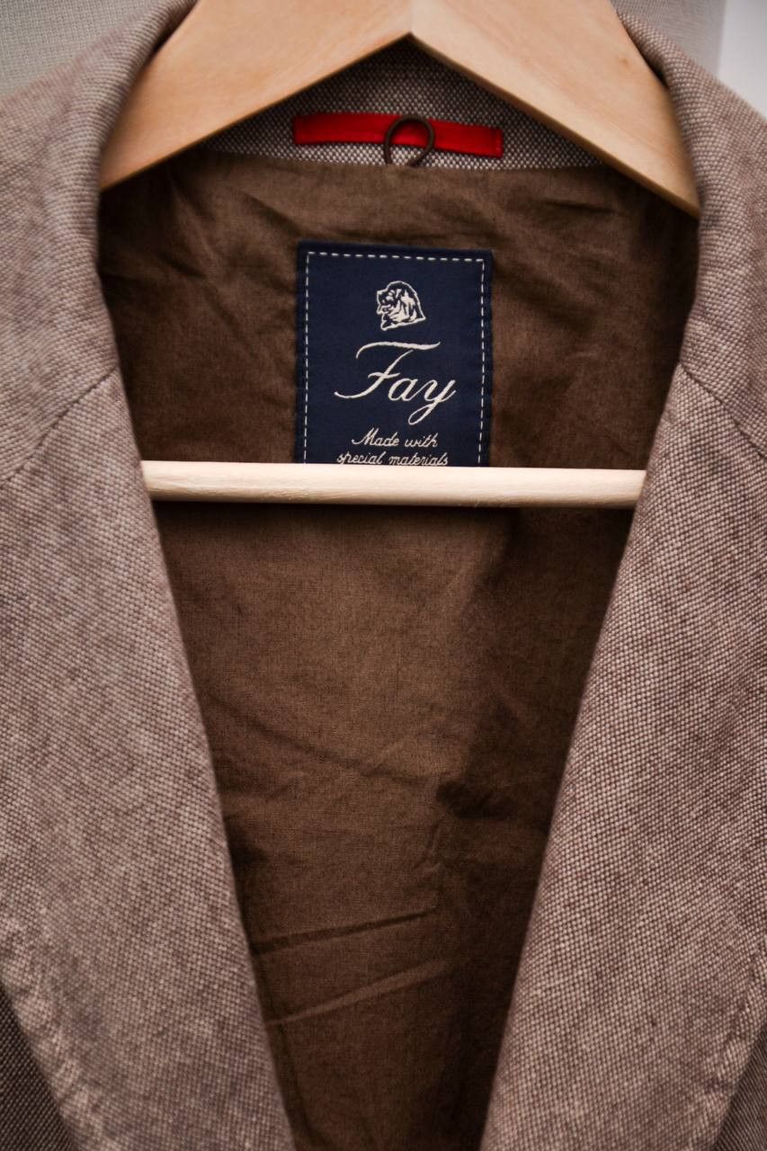 Fay FAY Linen Cotton blazer jacket Size 54R - 8 Thumbnail