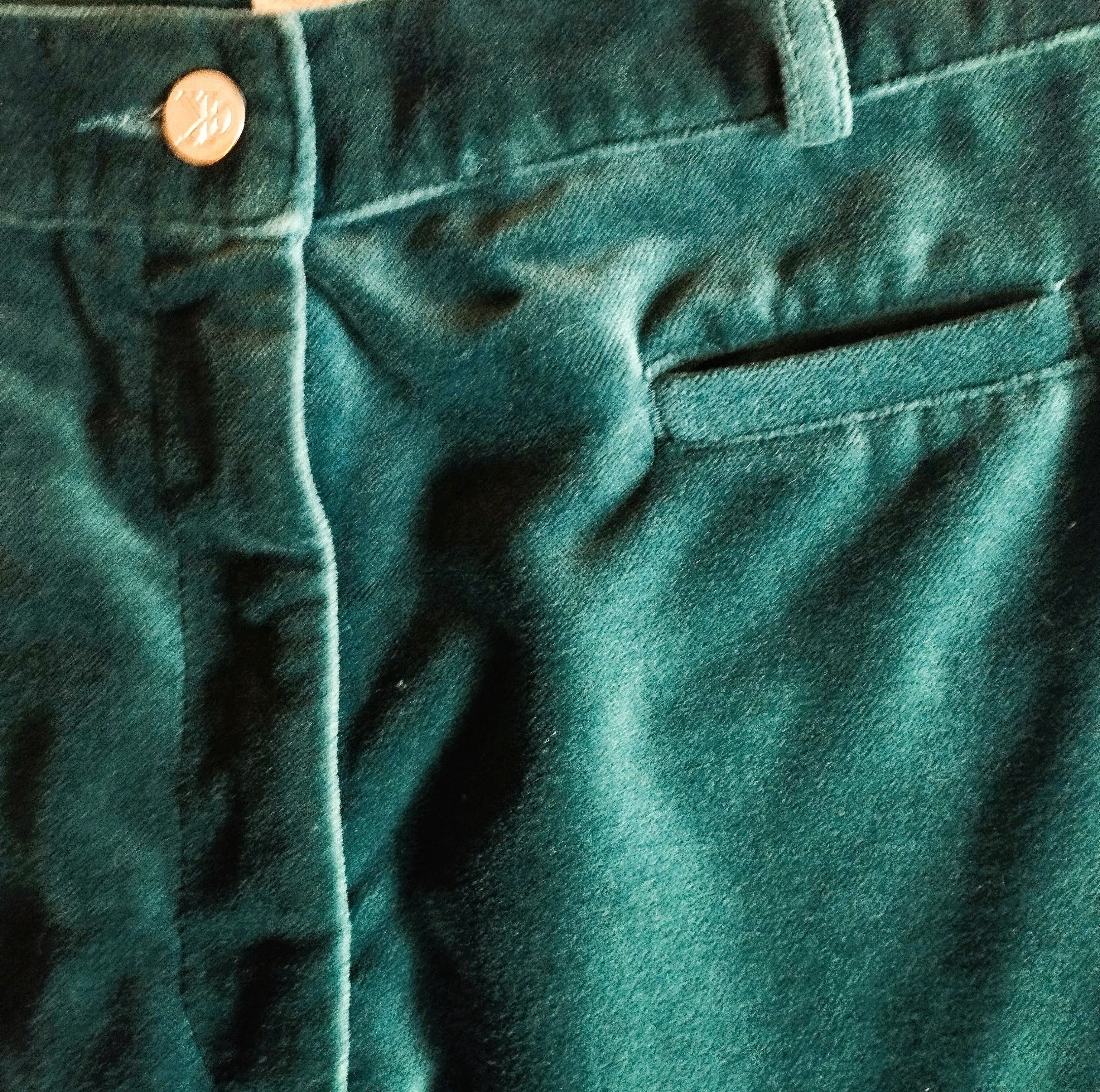 Calvin Klein Calvin Klein Jupe Panne de Velours Emeraude T XS Size 25" / US 0 / IT 36 - 6 Thumbnail