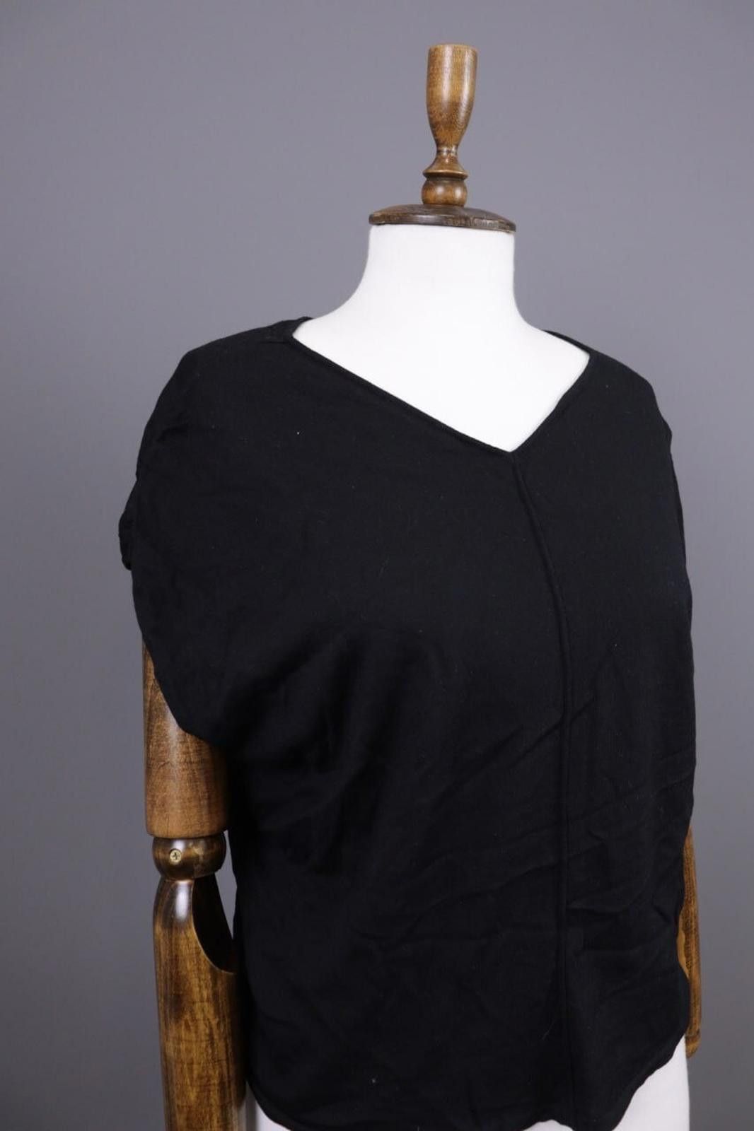 Wolford Wolford Black Short Sleeve V-Neck Knit Top Shirt Size L Size L / US 10 / IT 46 - 5 Thumbnail