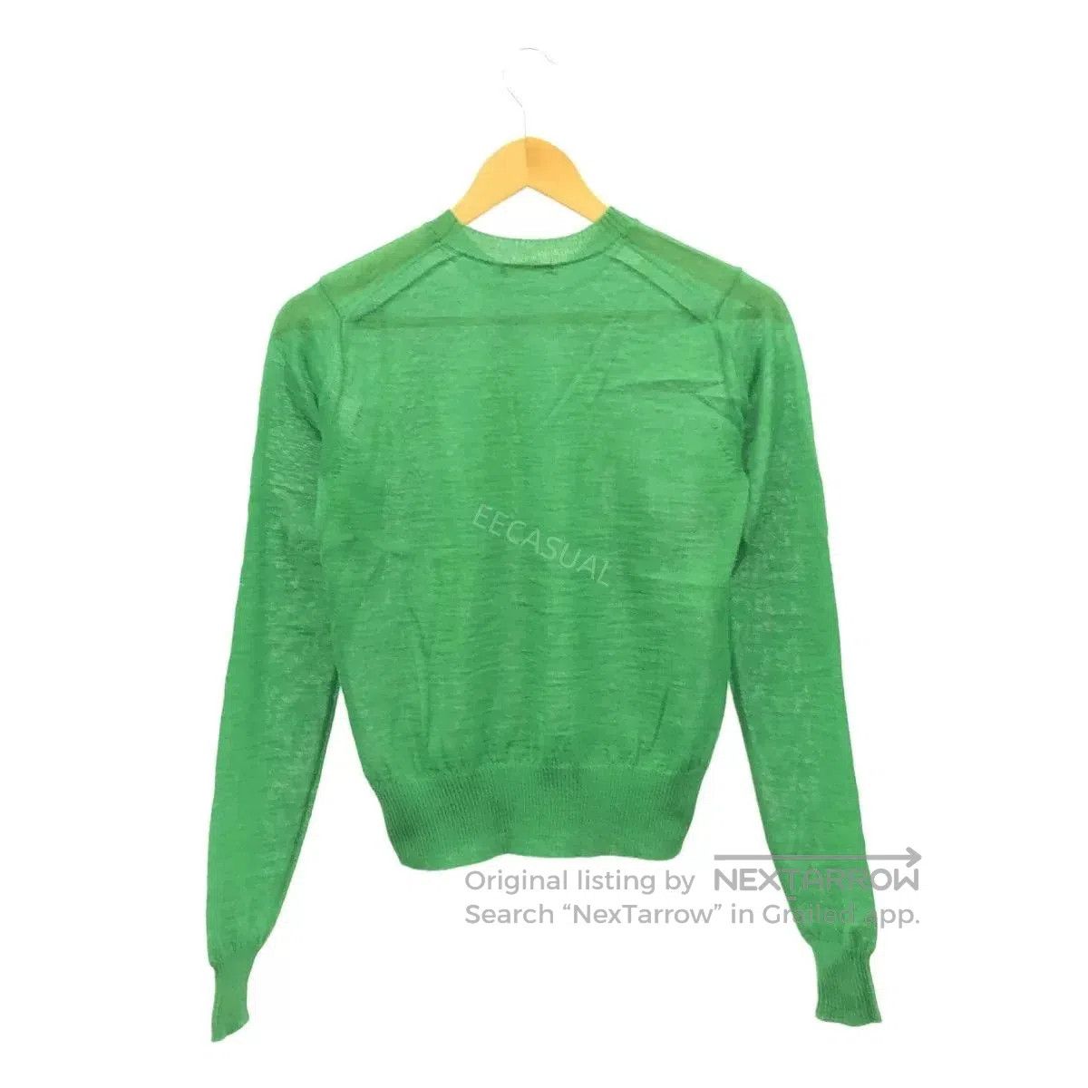 Auralee Green Merino Wool Crew Neck Sweater. Size S / US 4 / IT 40 - 2 Thumbnail