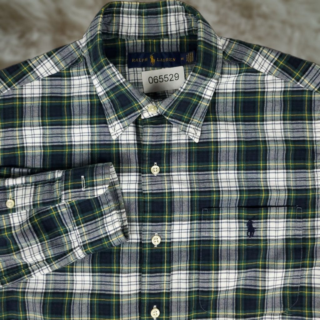 Ralph Lauren Ralph Lauren Shirt Mens Size Medium Green Plaid Pony Button Up Long Sleeve Size US M / EU 48-50 / 2 - 1 Thumbnail