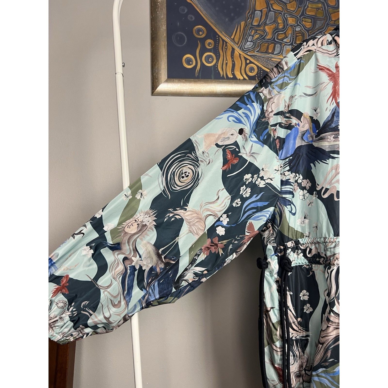 Moncler Moncler Lichen Women`s Blue Long Rain Coat Windbreaker Jacke Size M / US 6-8 / IT 42-44 - 6 Thumbnail
