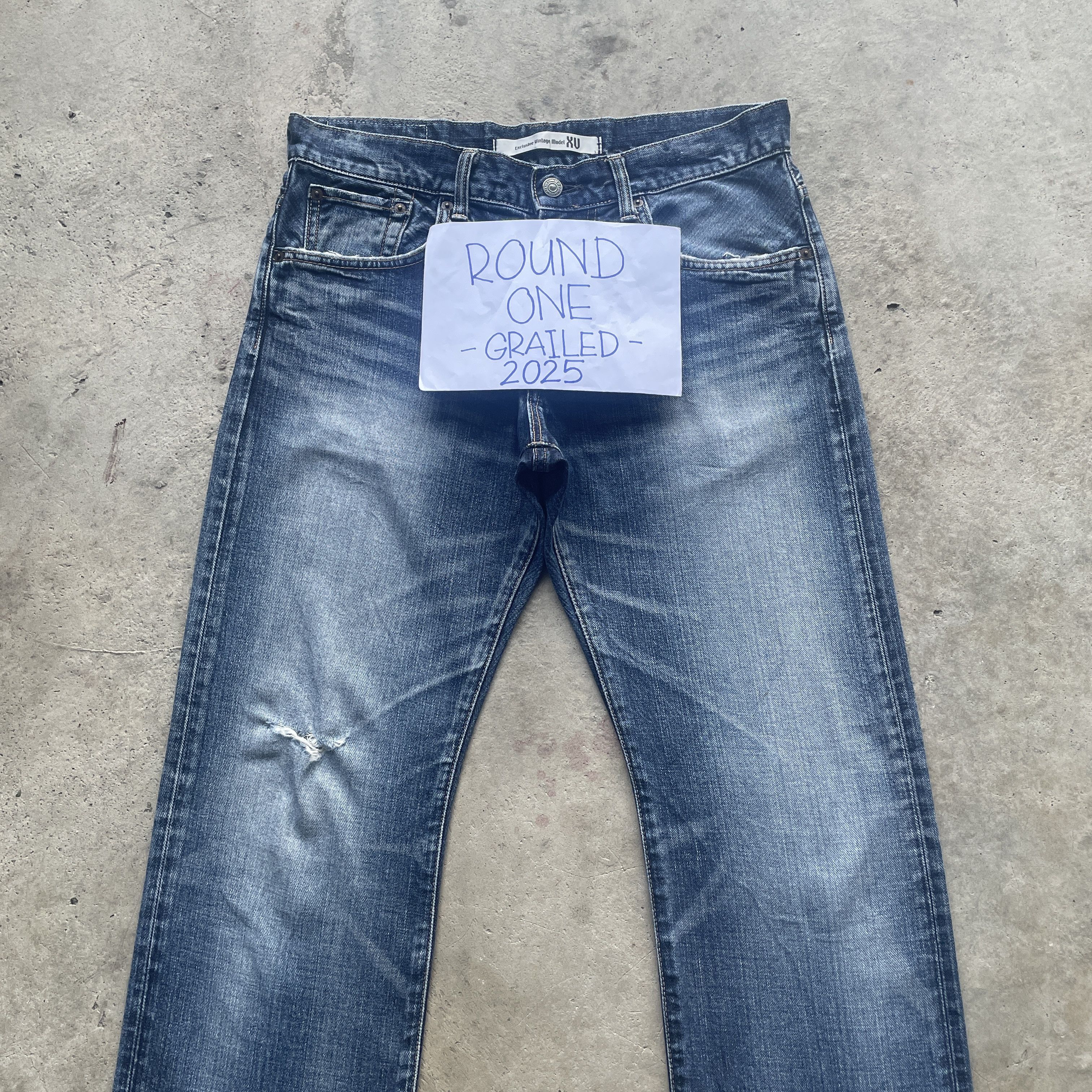 Edwin VINTAGE EDWIN XV JEANS FADED DENIM DISTRESSED PANTS W33 Size US 33 - 3 Thumbnail