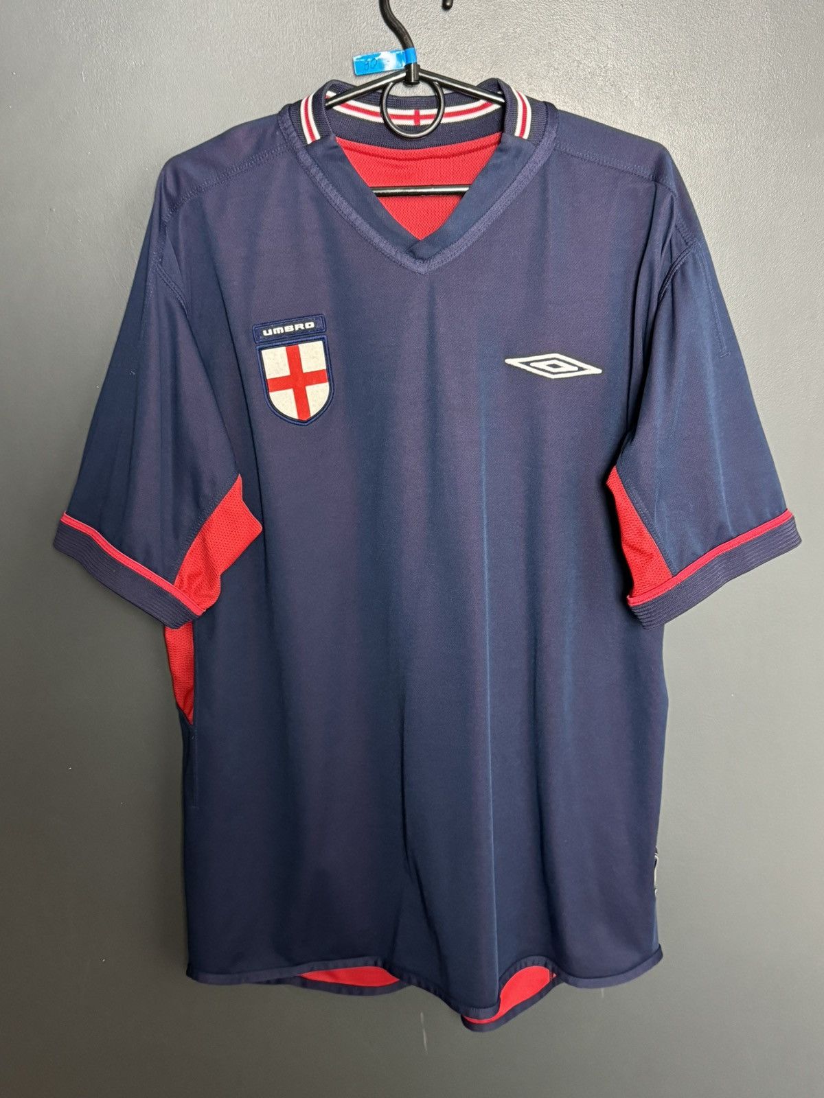 Umbro Double Sided England 02/04 Away Football Jersey T-Shirt Size US XL / EU 56 / 4 - 1 Thumbnail