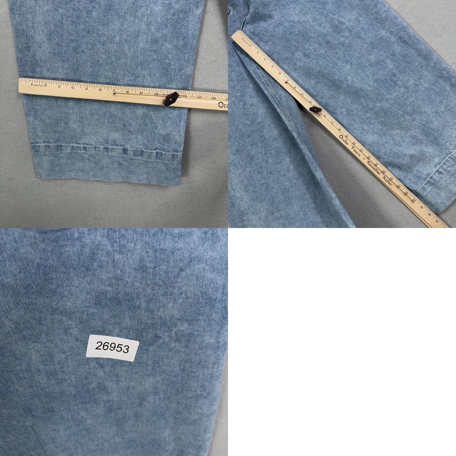 Gap VINTAGE GAP Jeans Womens 16 High Rise Stride Ankle Blue Wide Leg Crop Light Wash Denim Size 38" / US 16 / IT 52 - 9 Thumbnail
