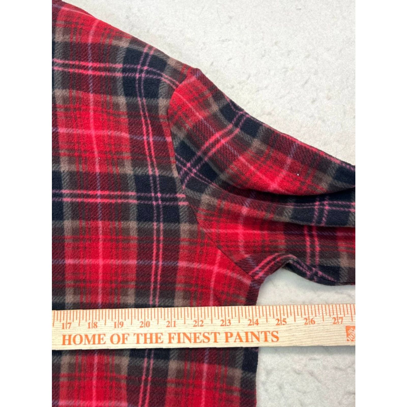 SKIMS SKIMS Flannel Fleece Plaid Button Sleep Lounge Shirt Pajama Top Size M Red Unisex Adults Long Sleeve Collared Pajama Top Size M / US 6-8 / IT 42-44 - 4 Thumbnail