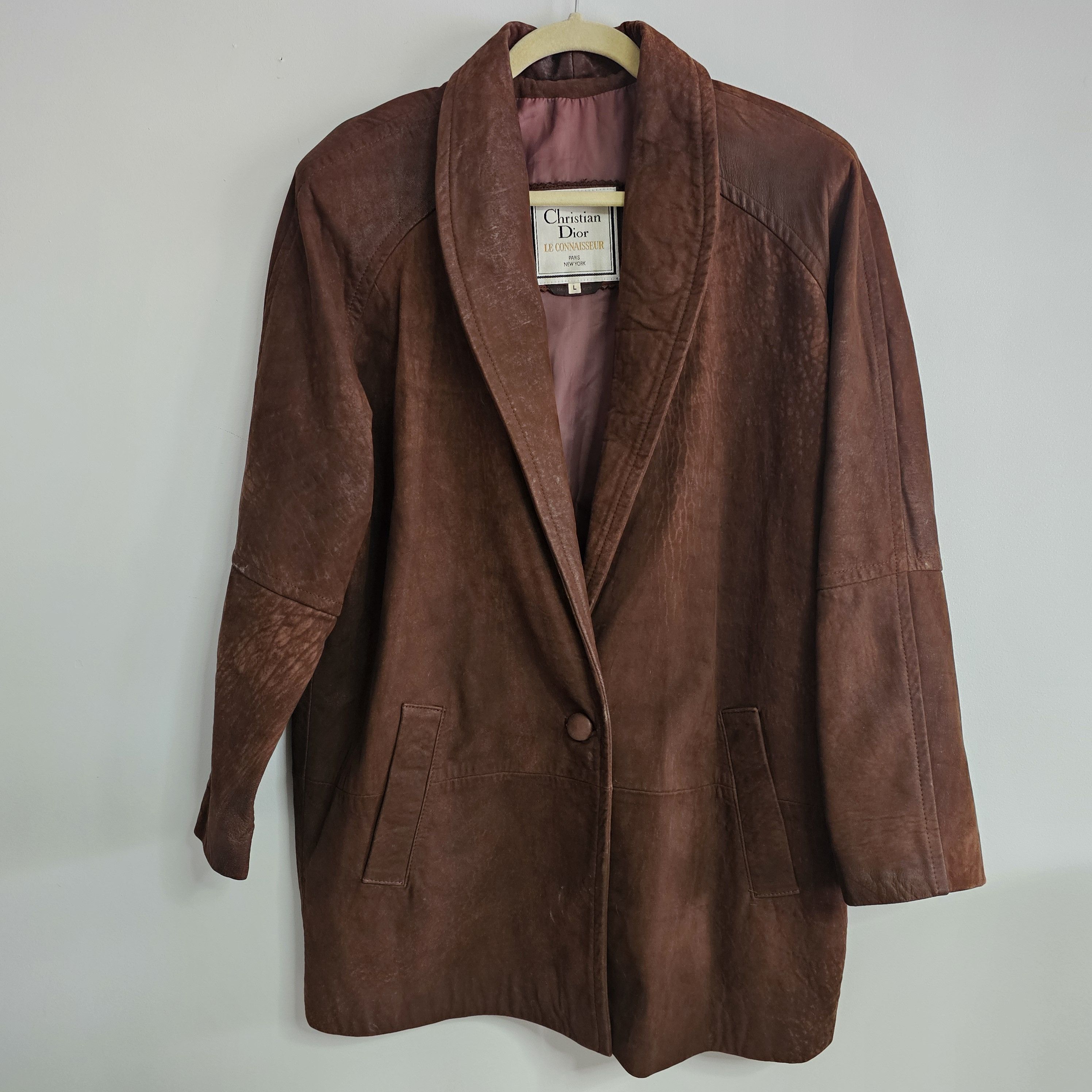 Christian Dior Monsieur Vintage Christian Dior Leather Jacket Large Brown 80s 90s Size US L / EU 52-54 / 3 - 1 Thumbnail