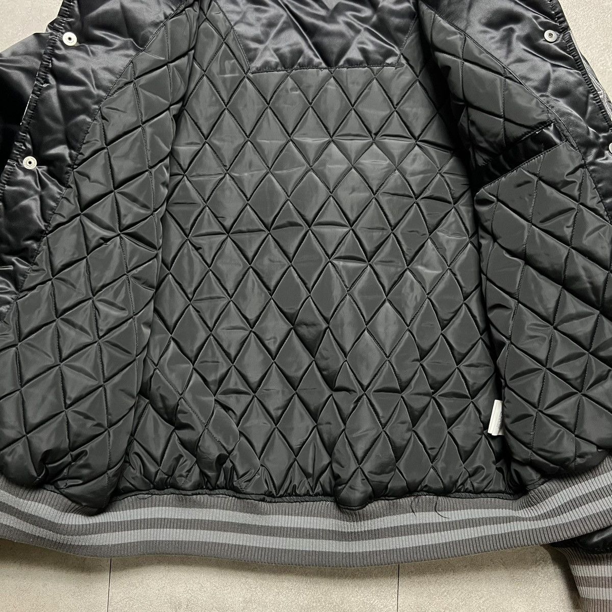 Bape Bape Black Satin Virsity Bombes Jacket Size US M / EU 48-50 / 2 - 3 Thumbnail