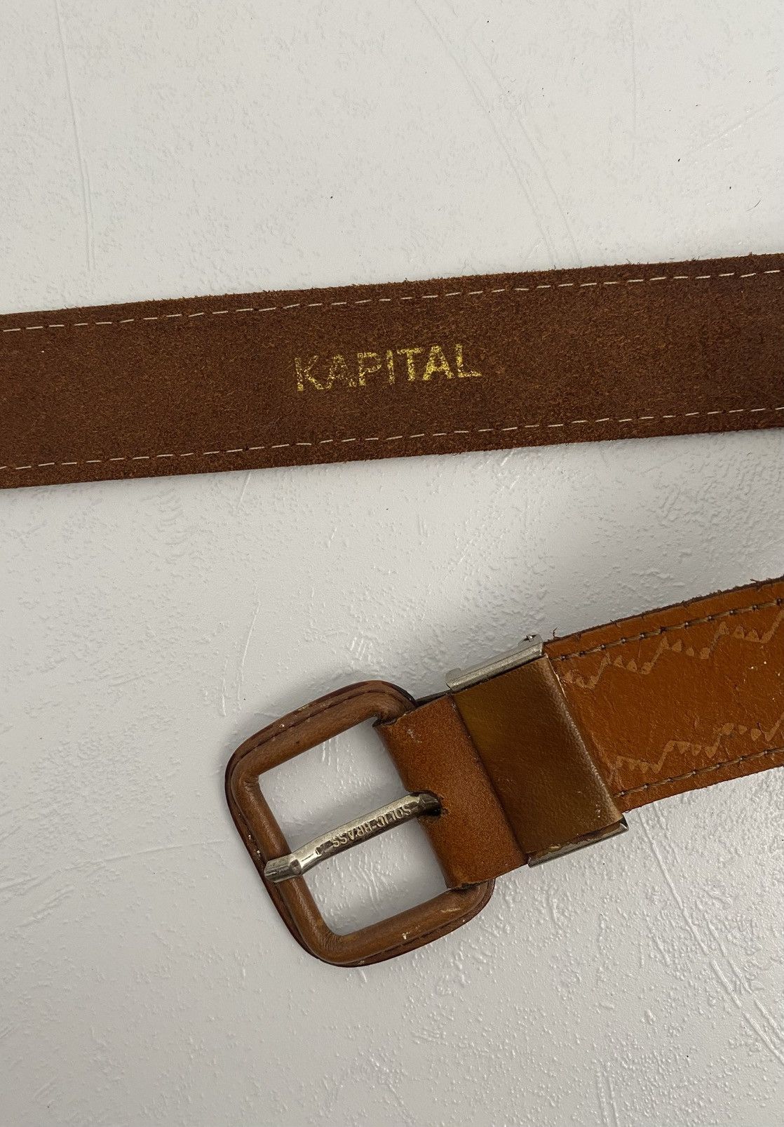 Kapital Vintage Kapital leather belt (Solid brass) Size ONE SIZE - 5 Thumbnail