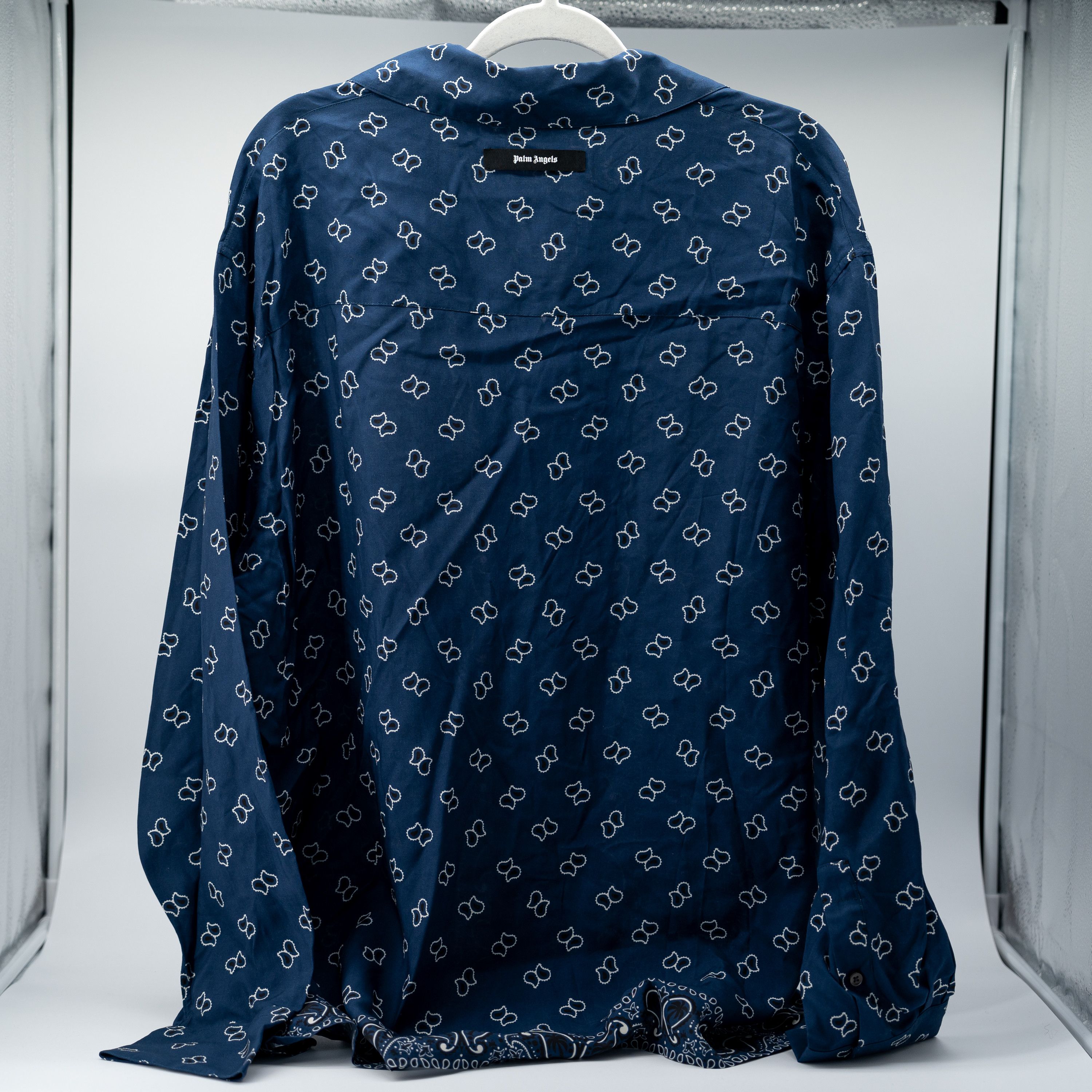 Palm Angels size L (50) Palm Angels Paisley Bowling Shirt Navy Size US L / EU 52-54 / 3 - 5 Thumbnail