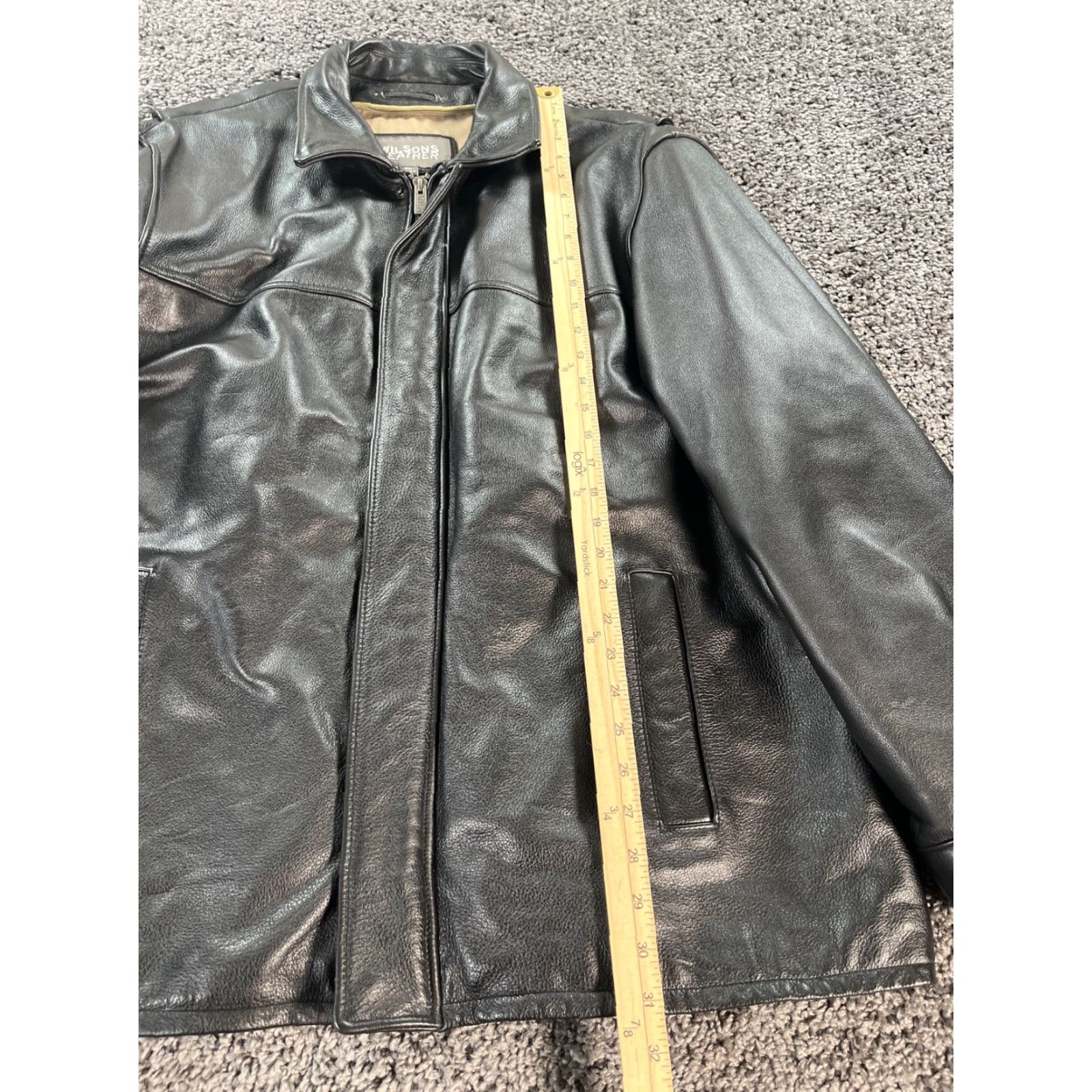 Wilson VINTAGE Wilson Leather Jacket Mens XL Black Full Zip Biker 90s Full Zip Size US XL / EU 56 / 4 - 2 Thumbnail