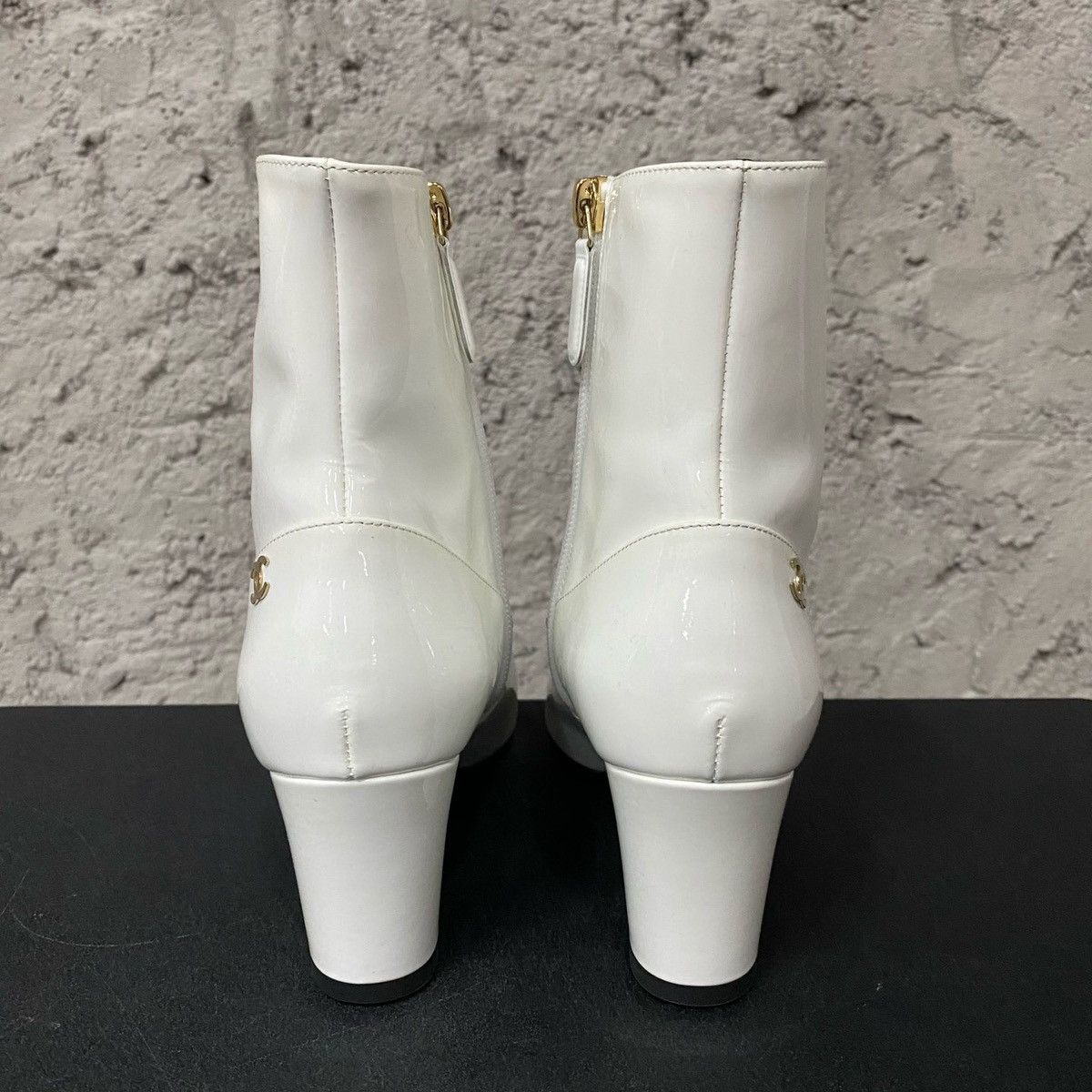 Chanel Chanel white and black patent leather boots Size US 6.5 / IT 36.5 - 4 Thumbnail
